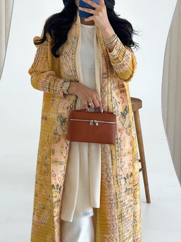 Pleated Open Abaya - Sunrise Vogue Kimono Style, Modest Fashion - image 4
