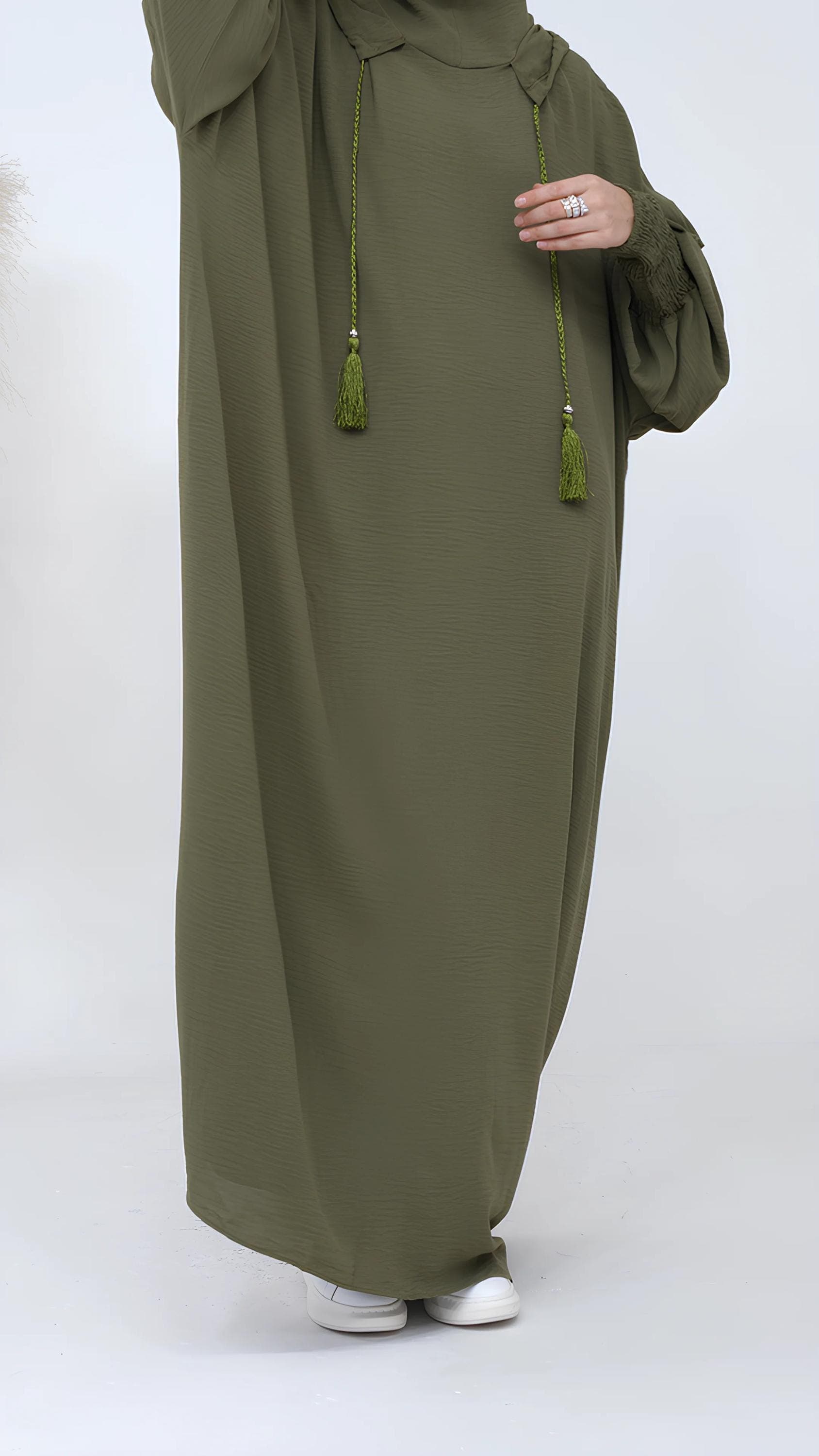 Hooded Abaya: Soft Breathable Fabric, Drawstring Hood, Comfortable Movement - image 4