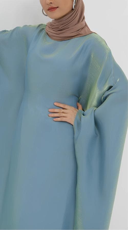 Satin Elegance Butterfly Abaya - image 3