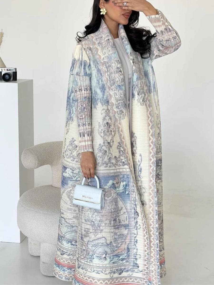 Almaira- Pleated Open Abaya Kimono Style – Elegant Modest Fashion | Casual Abaya Coat for Everyday Wear - image 4