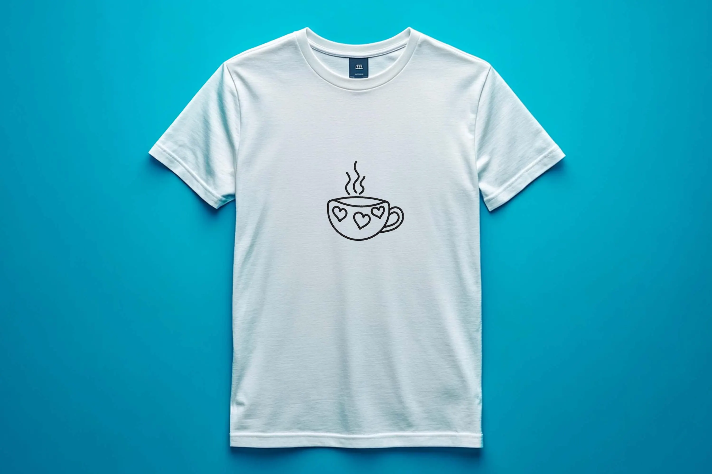 Outline Coffee Cups Embroidery Set - Heart Coffee Cups Machine File - Tea Cups Pattern - 10 Designs 5 Sizes - image 5