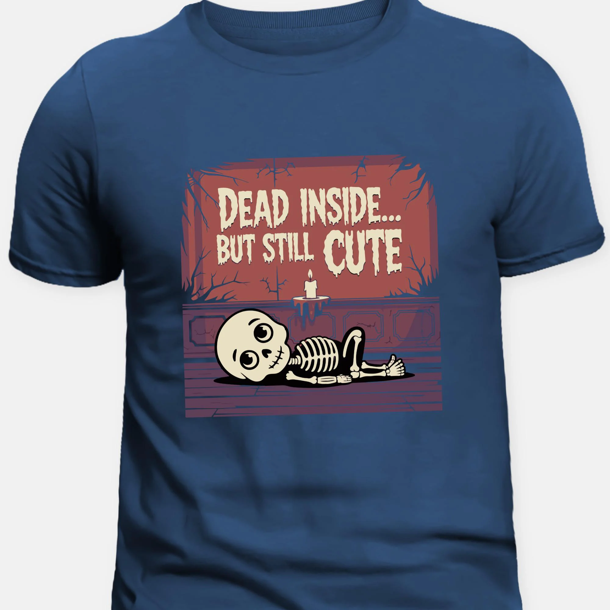 Dead Inside But Still Cute PNG SVG, Funny Skeleton Sublimation Sweatshirt Design, Digital Download - image 3
