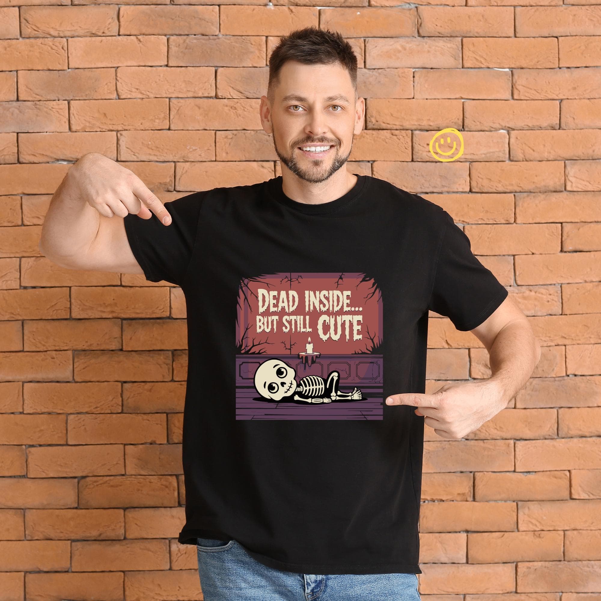 Dead Inside But Still Cute PNG SVG, Funny Skeleton Sublimation Sweatshirt Design, Digital Download - image 4