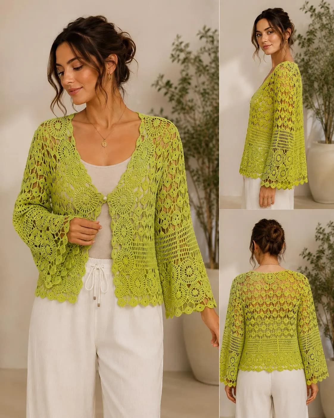 Boho Lace Trim Cotton Cami Top Sleeveless Summer Tank Blouse - image 3