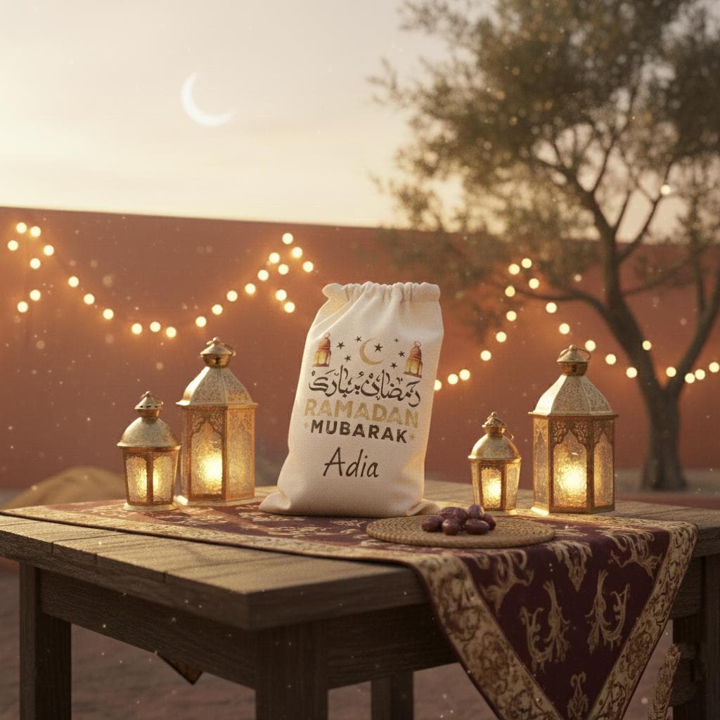 Custom Bag for Ramadan and Eid – Personalized Cotton Gift Sack for Kids, Teens, Adults - image 5