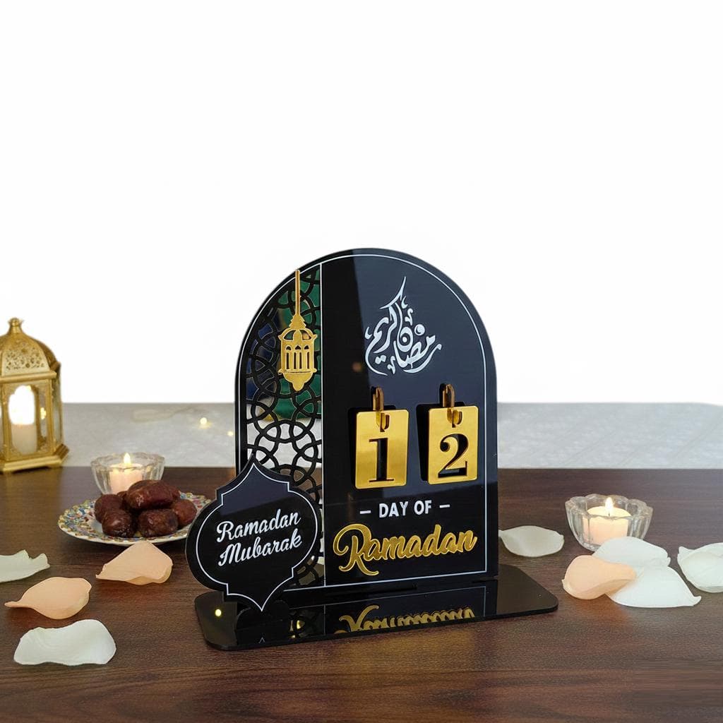 Acrylic Ramadan Countdown Calendar – Islamic Home Decor, Eid Mubarak Gift, Ramadan Kareem Decoration - image 3