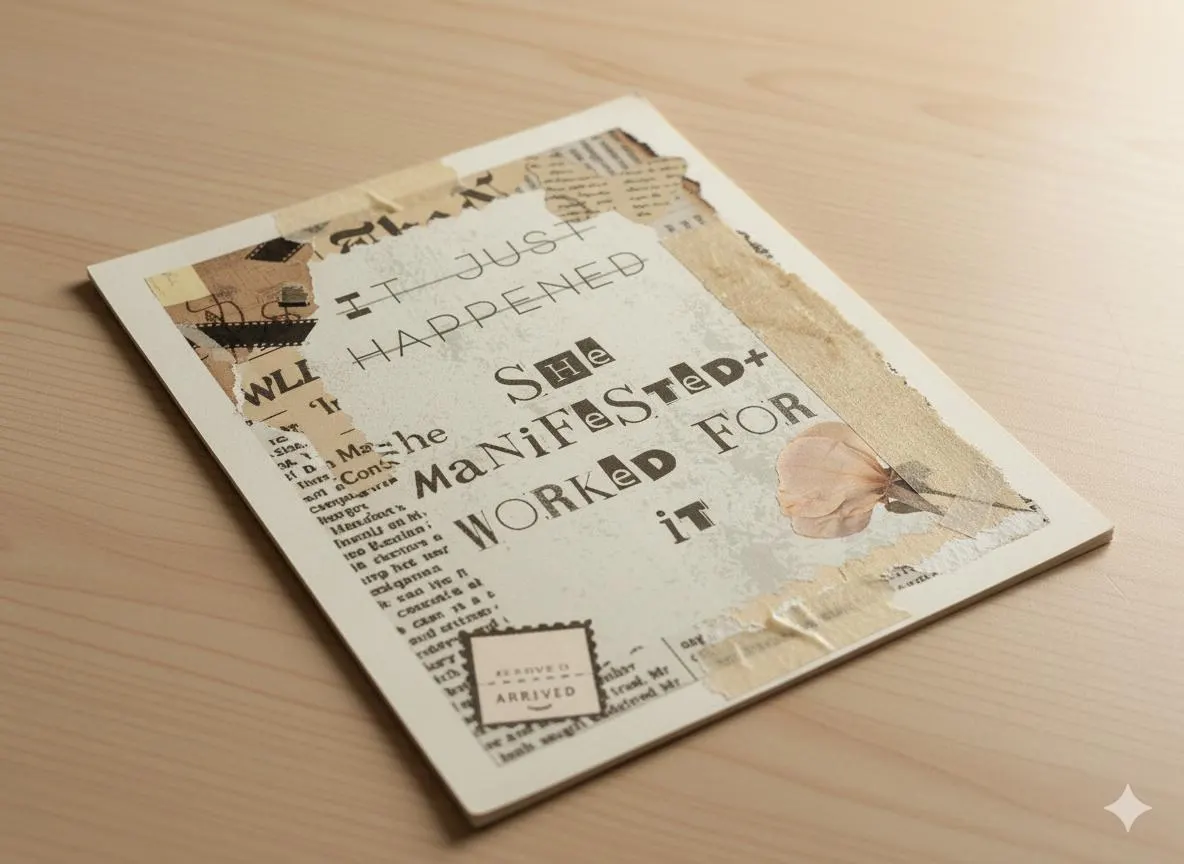 Manifestation Quote Print: Vintage Scrapbook Style (Digital Download) - image 3
