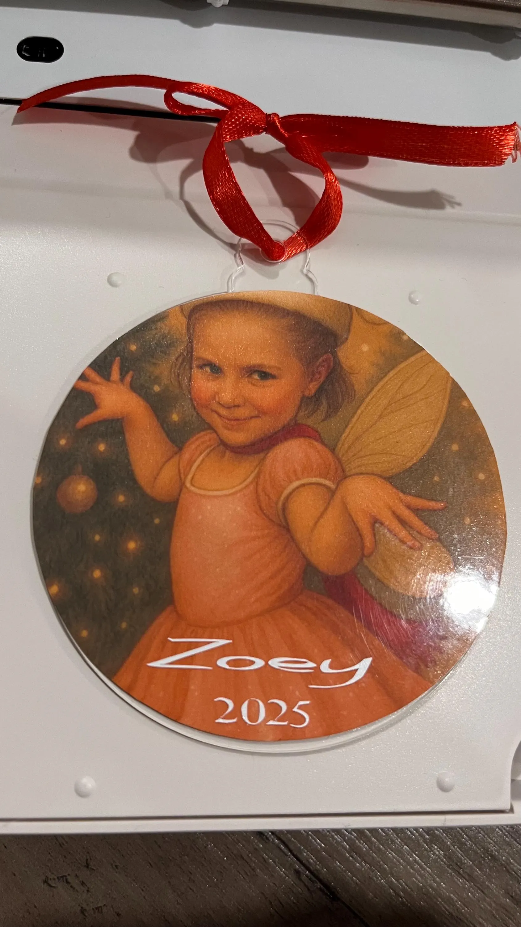 Custom Photo Christmas Tree Ornament • Personalized Portrait Illustration