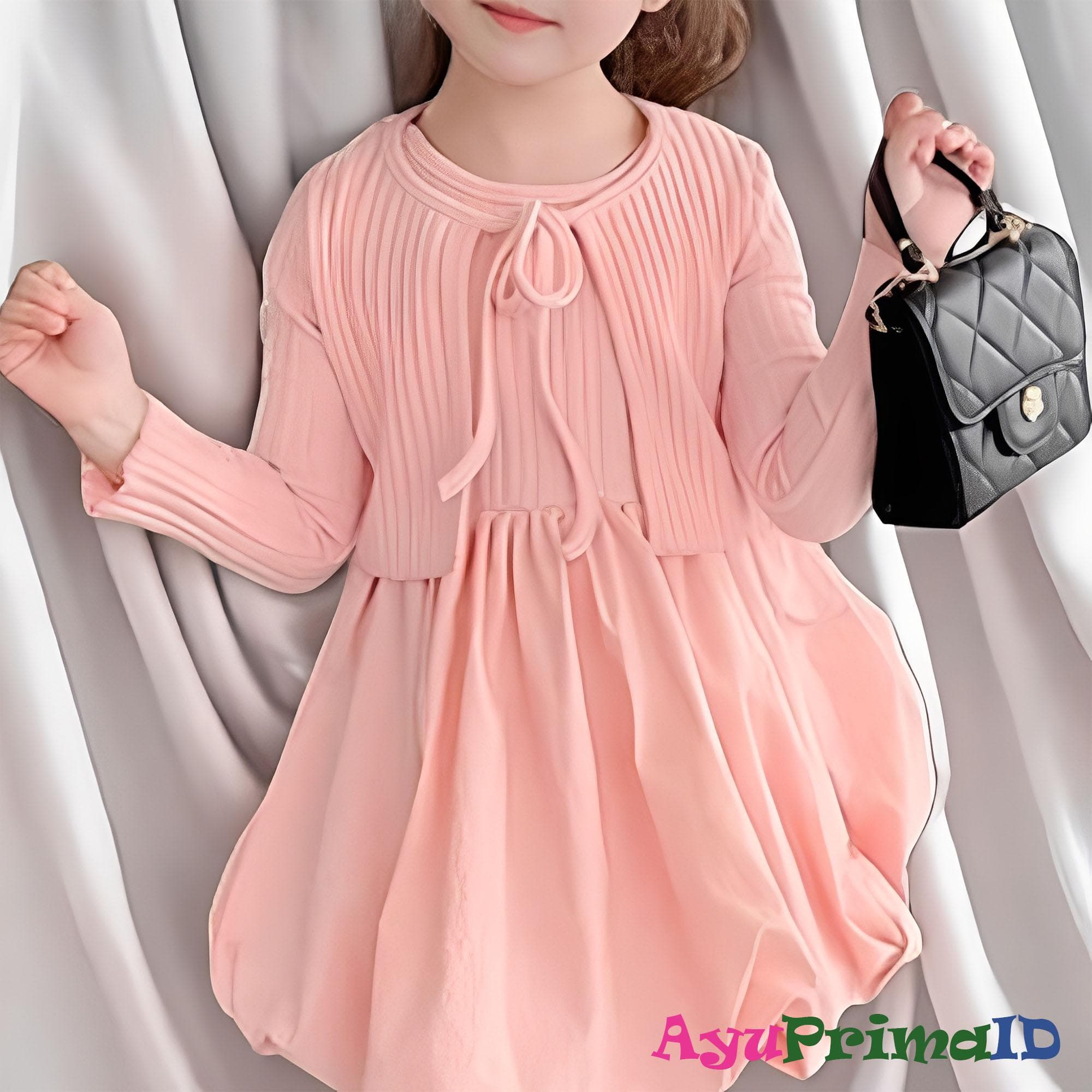 Korean Style Girl Dress, Long Sleeve Sweater Cardigan, Cardigan & Tunic Dress, Flowy Tunic Dress, Baby Shower Gift, Cute Girl Dress - image 5