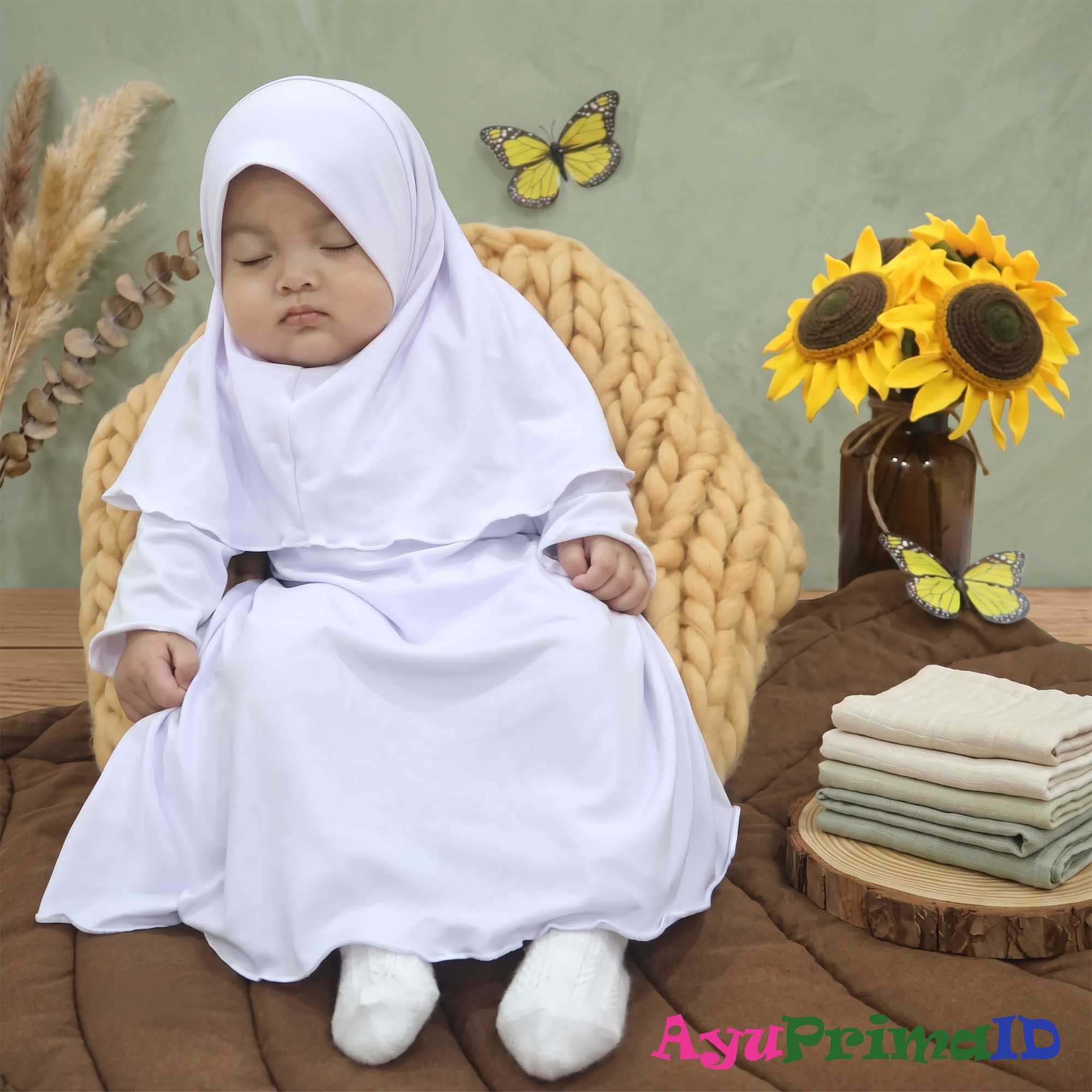 Baby Girl Gamis Dress Set Premium Jersey Toddler Abaya Hijab Outfit - image 3