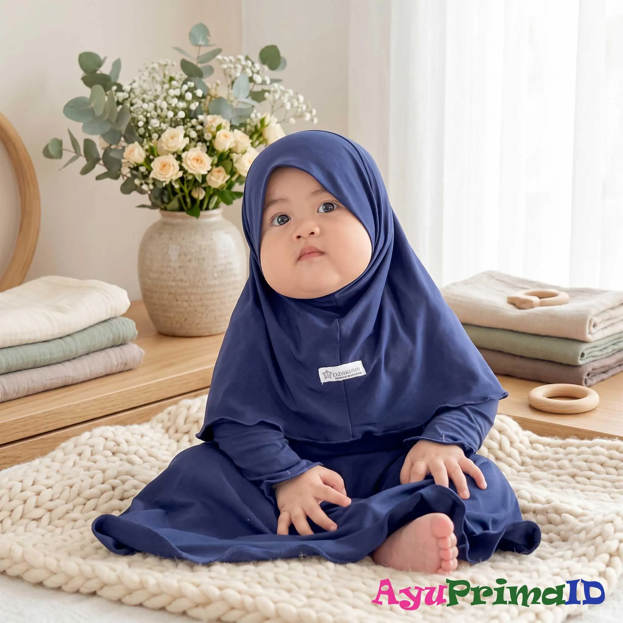 Baby Girl Gamis Dress Set Premium Jersey Toddler Abaya Hijab Outfit - image 5