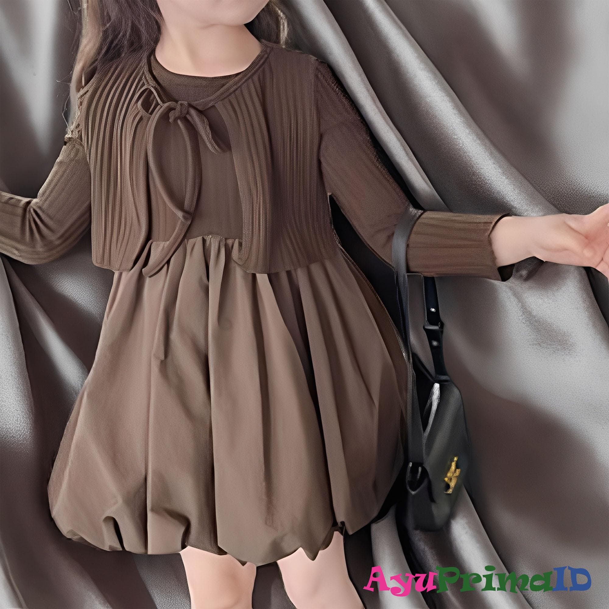 Korean Style Girl Dress, Long Sleeve Sweater Cardigan, Cardigan & Tunic Dress, Flowy Tunic Dress, Baby Shower Gift, Cute Girl Dress - image 4