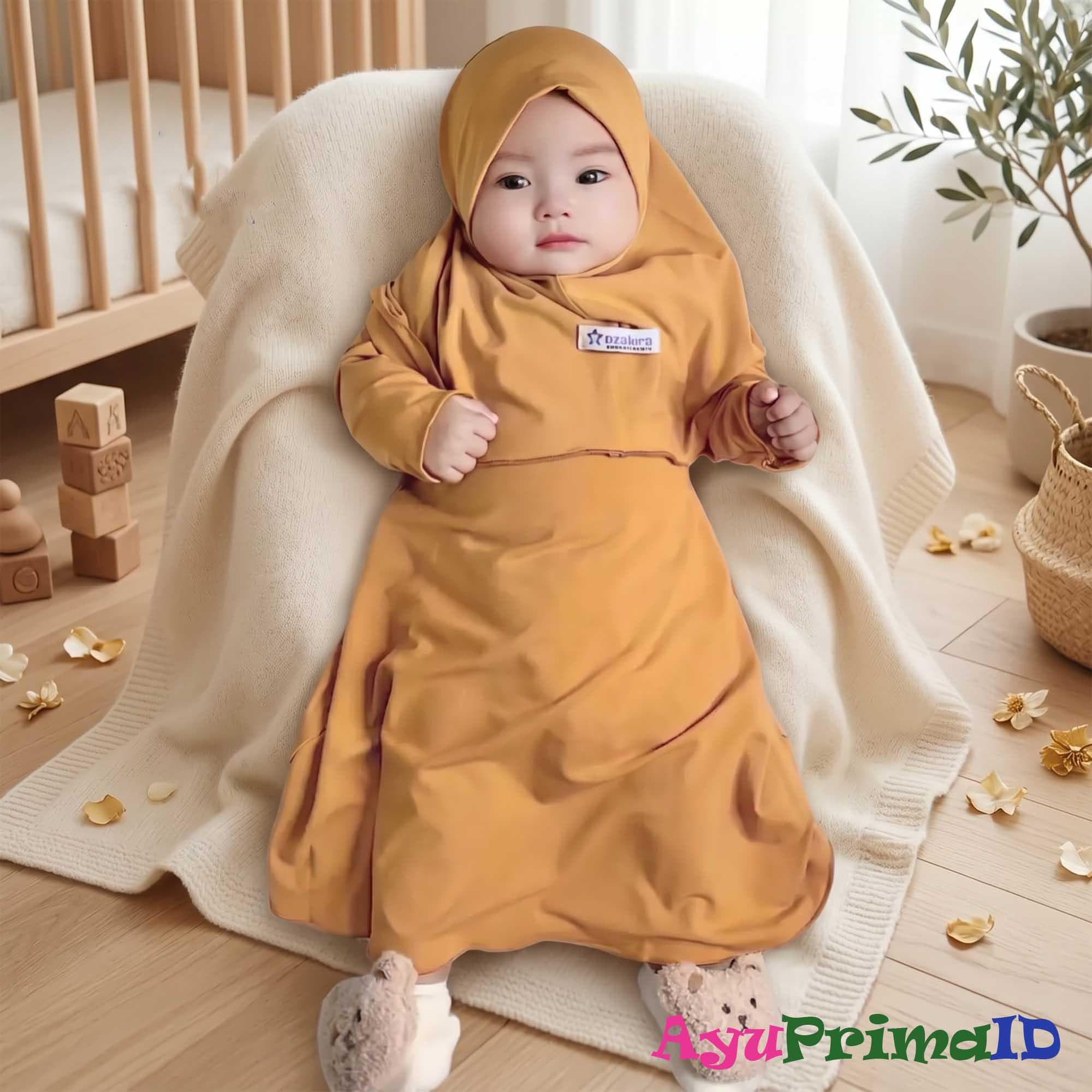 Baby Girl Gamis Dress Set Premium Jersey Toddler Abaya Hijab Outfit - image 4