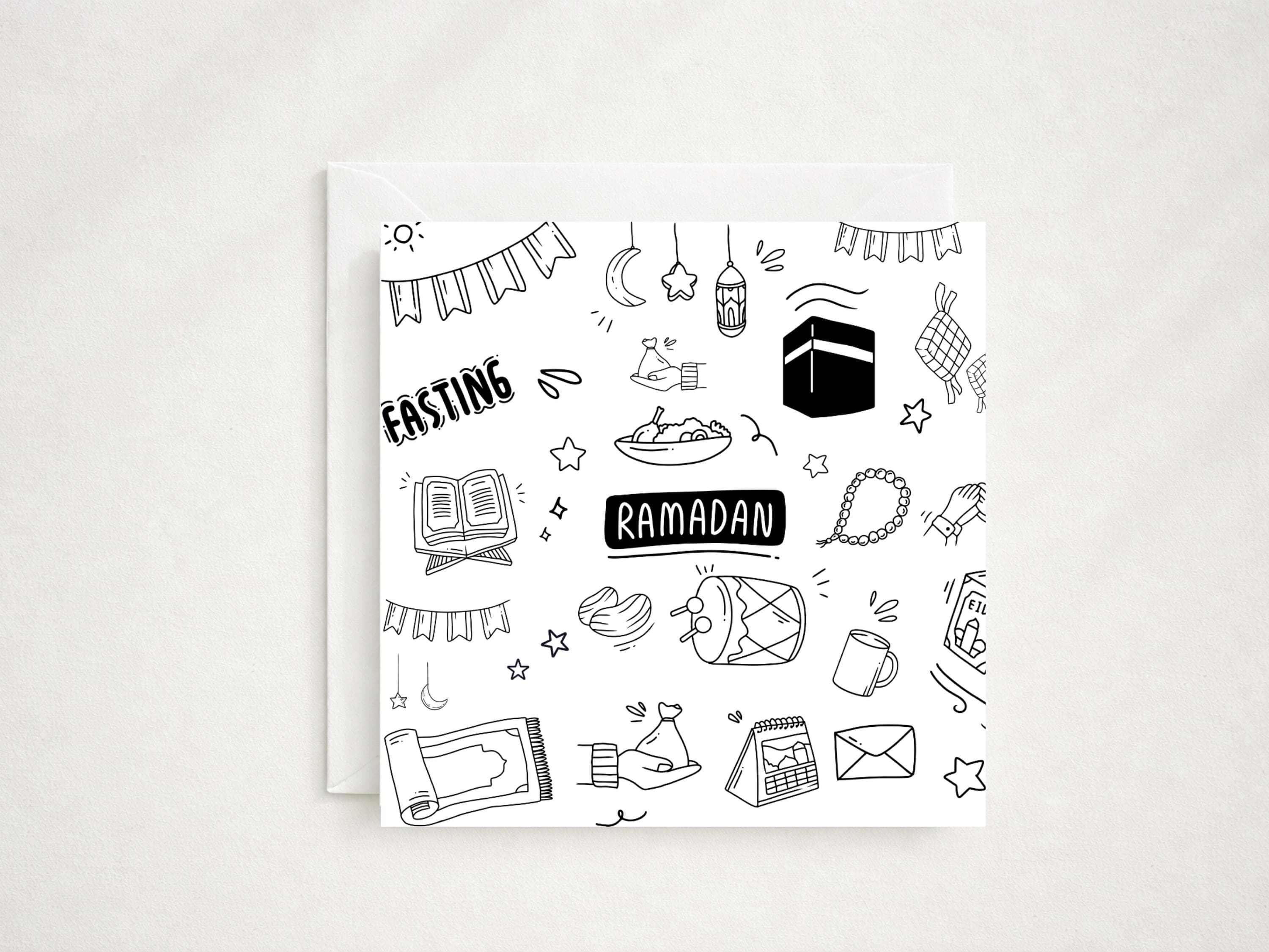 Ramadan Mubarak Card, Islamic Greeting, Muslim Ramadan Wishes - image 3