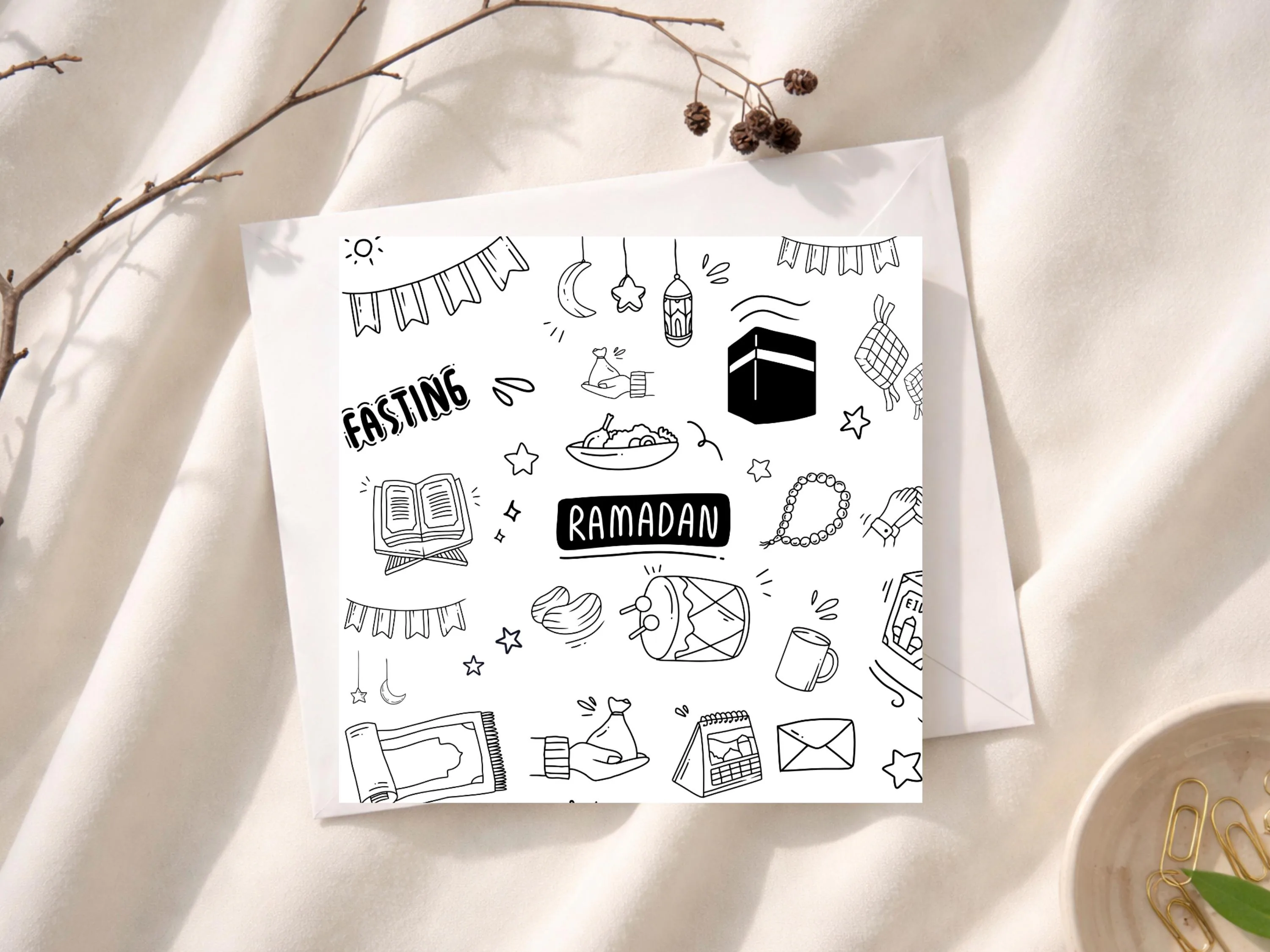 Ramadan Mubarak Card, Islamic Greeting, Muslim Ramadan Wishes
