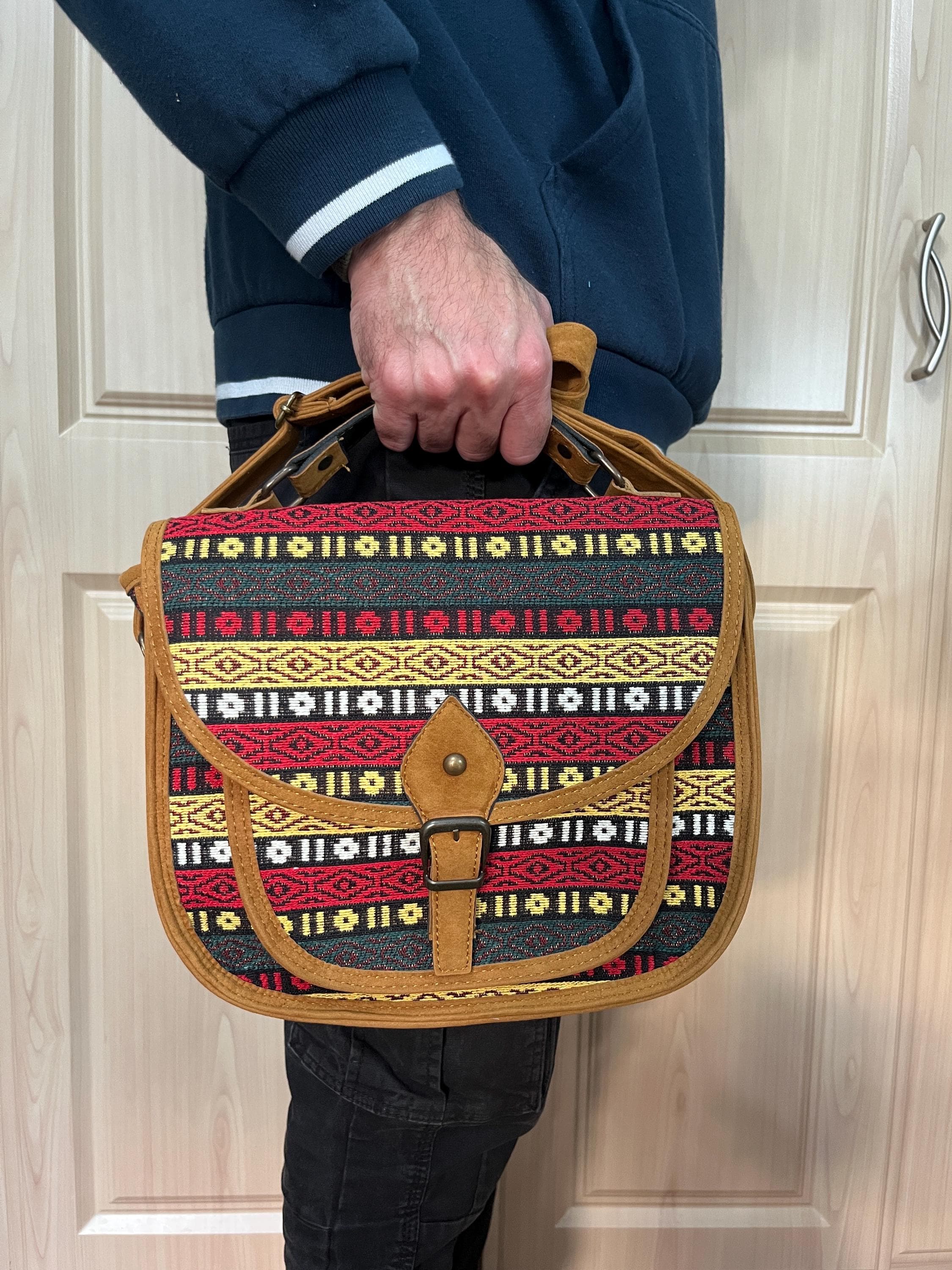 Bohemian Tapestry Crossbody Bag: Turkish Kilim Style Shoulder Purse - image 3