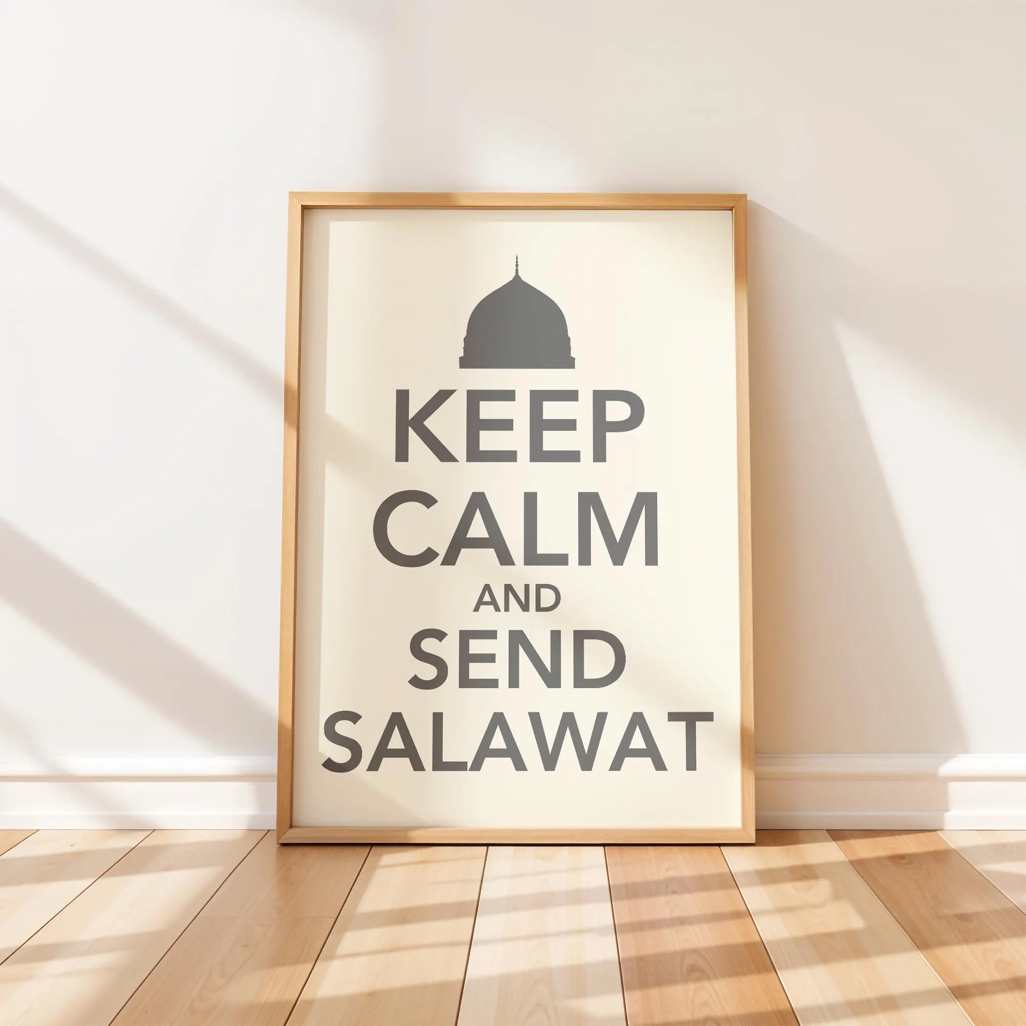 keep calm and send salawat wall art print, motivational quote, islamic home decor gift, islamic home ed, poster, muslim, digital download