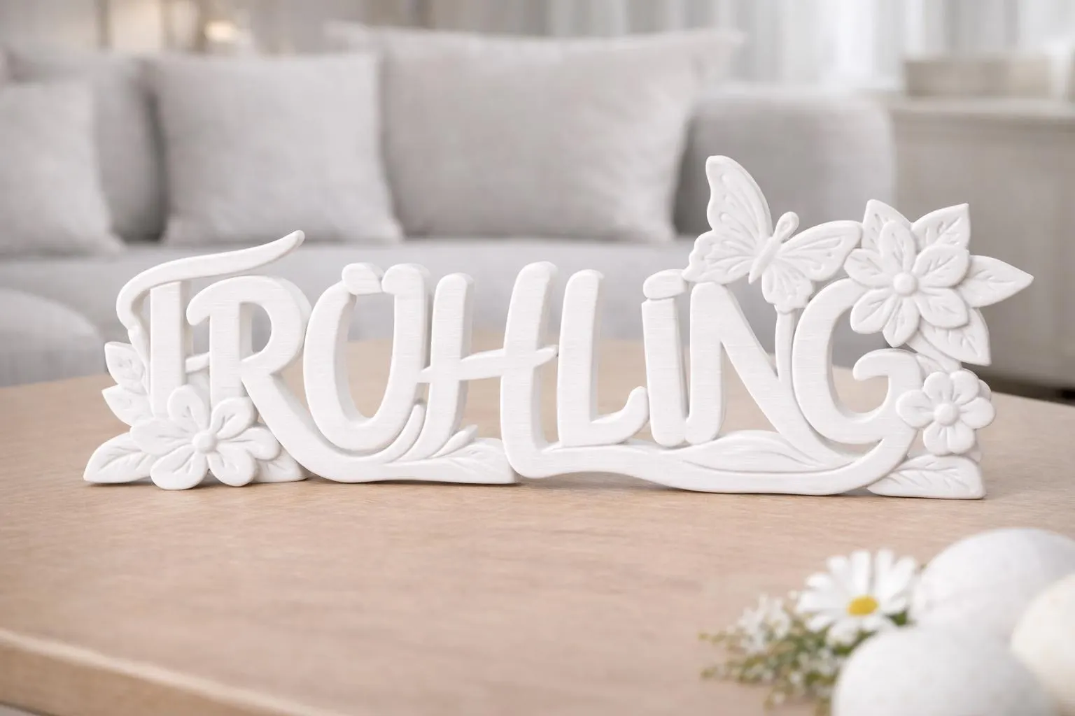 Frühling Schriftzug Deko | Ostern | 3D Druck