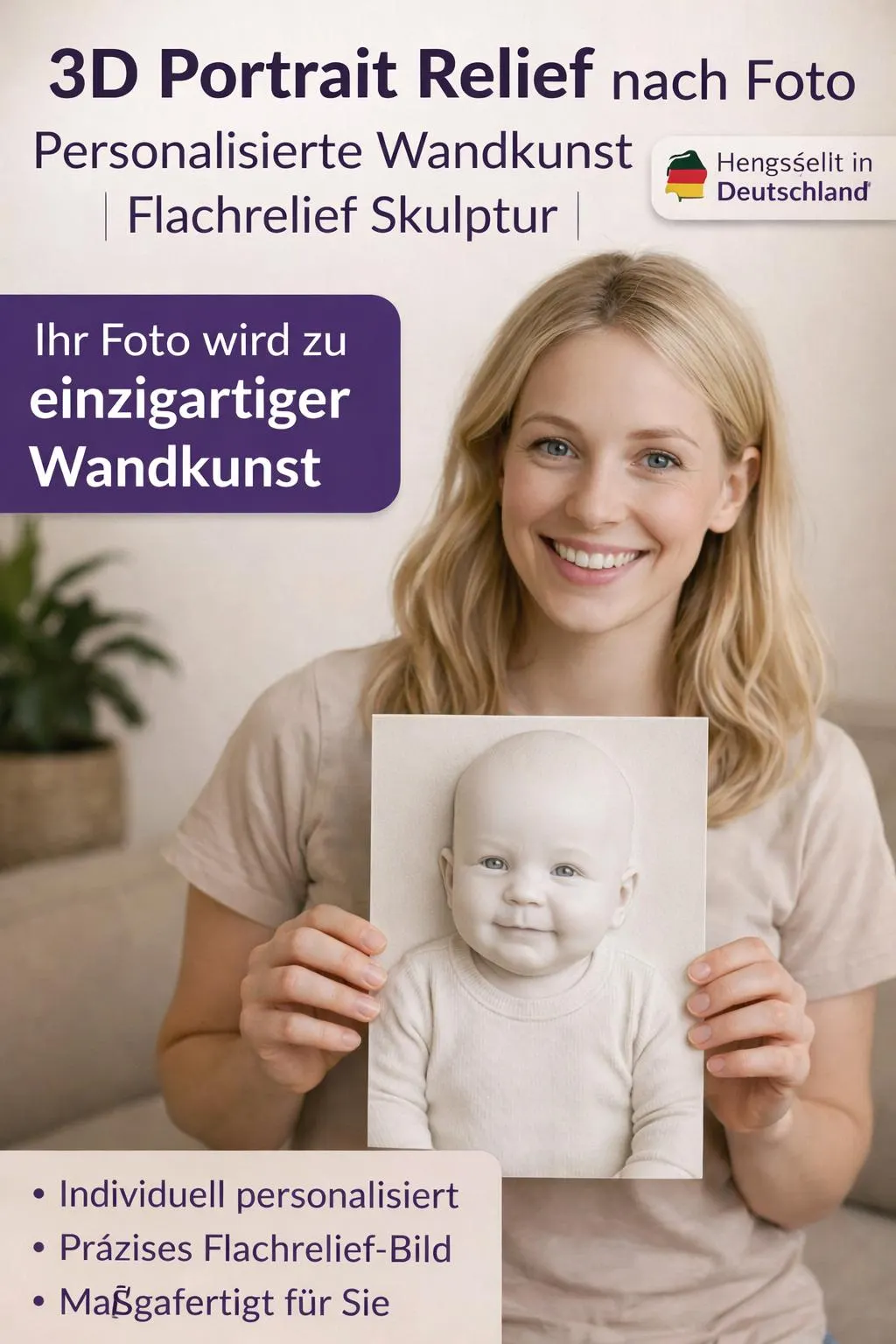 Ihr Foto als 3D Relief – Personalisierte Wandkunst & besonderes Geschenk - image 3
