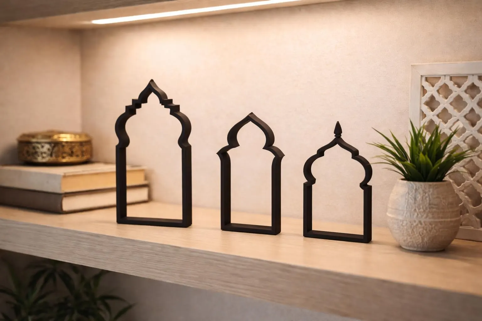Islamic Arch Decorative Frames 3 Set– Modern Minimalist Islamic Home Decor – 3D Printed Ornament Set - image 4