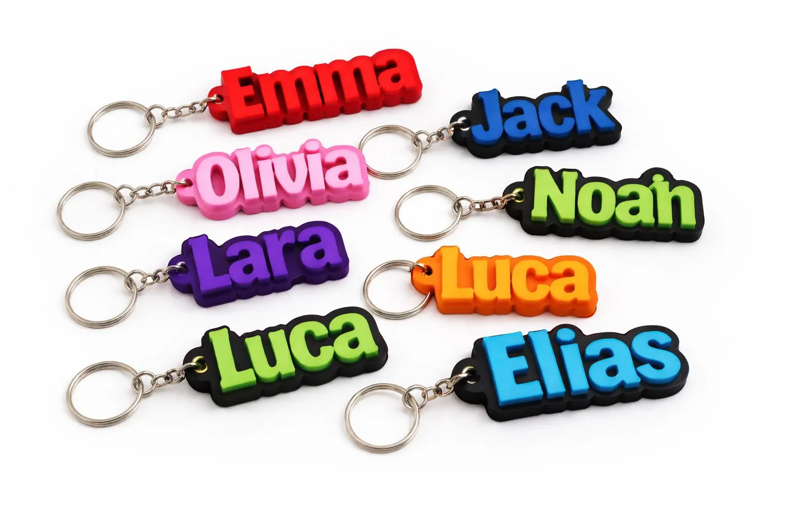 Personalised 3D Printed Name Keychain – Custom Name Keyring, Gift for Kids & Adults