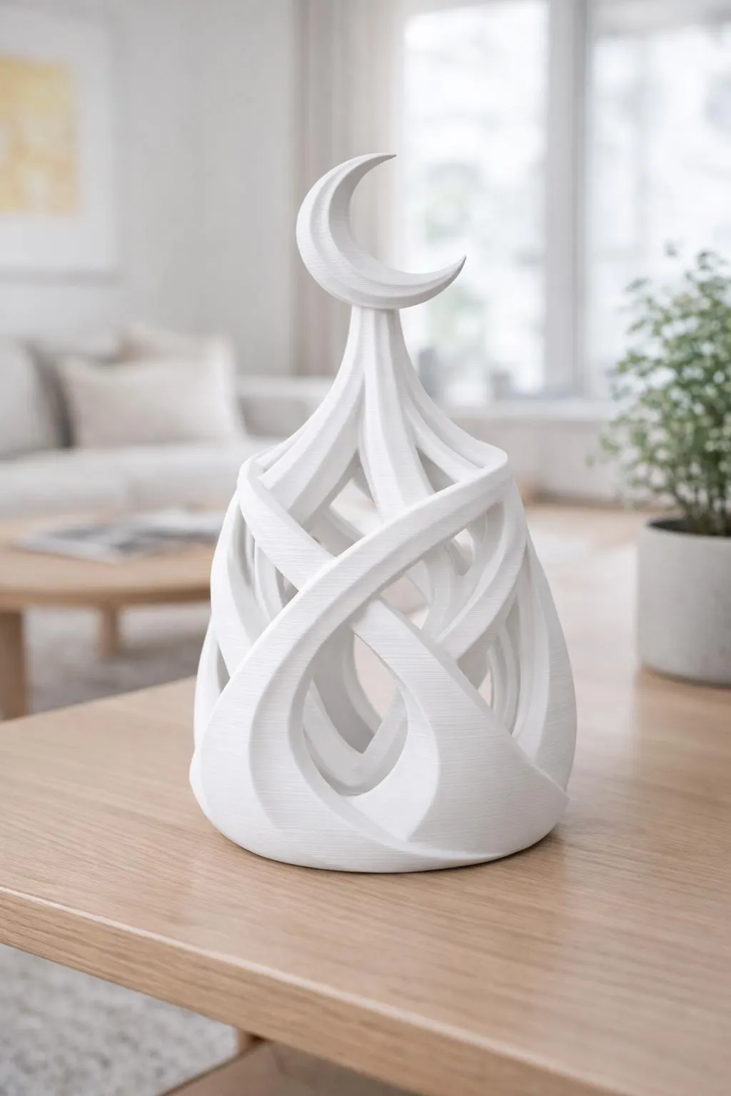 Islamic Crescent Moon Pen Holder – Desk Organizer, Ramadan Decor, Eid Gift, Muslim Home Decor, Islamic Office Decor - image 3