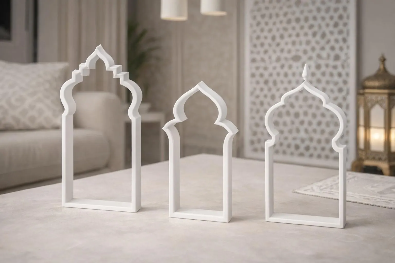 Islamic Arch Decorative Frames 3 Set– Modern Minimalist Islamic Home Decor – 3D Printed Ornament Set - image 3