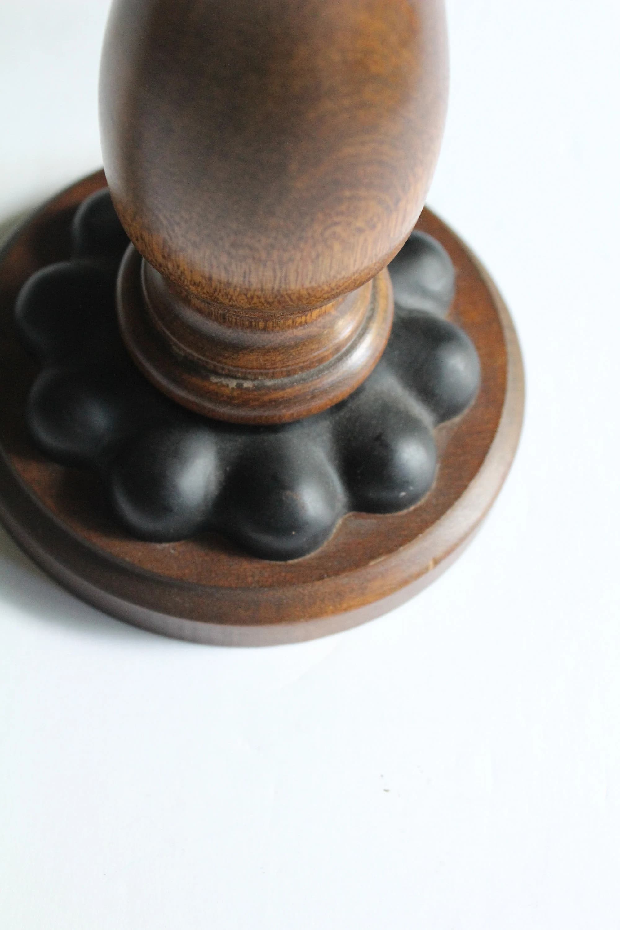Vintage Pair of Homco Wrought Iron And Wood 5 Arm Candelabra Taper Candlestick Holders 1970s - image 5