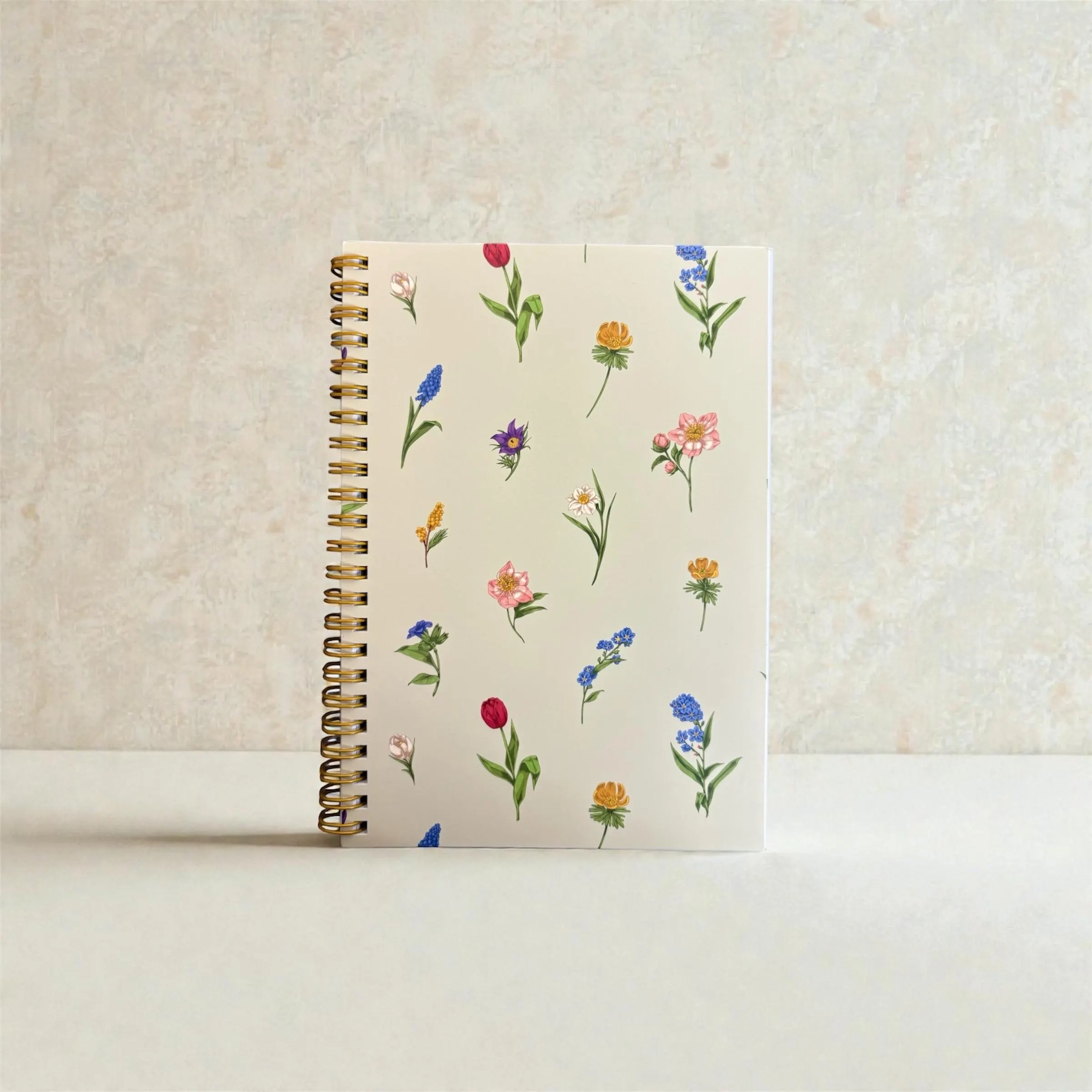 A5 Floral beige Cottege core Notebook
