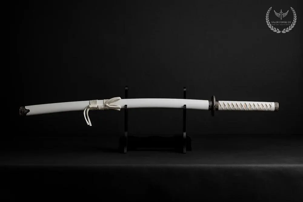 White Katana Replica – Stainless Steel Samurai Sword Display, Cosplay Prop - image 5