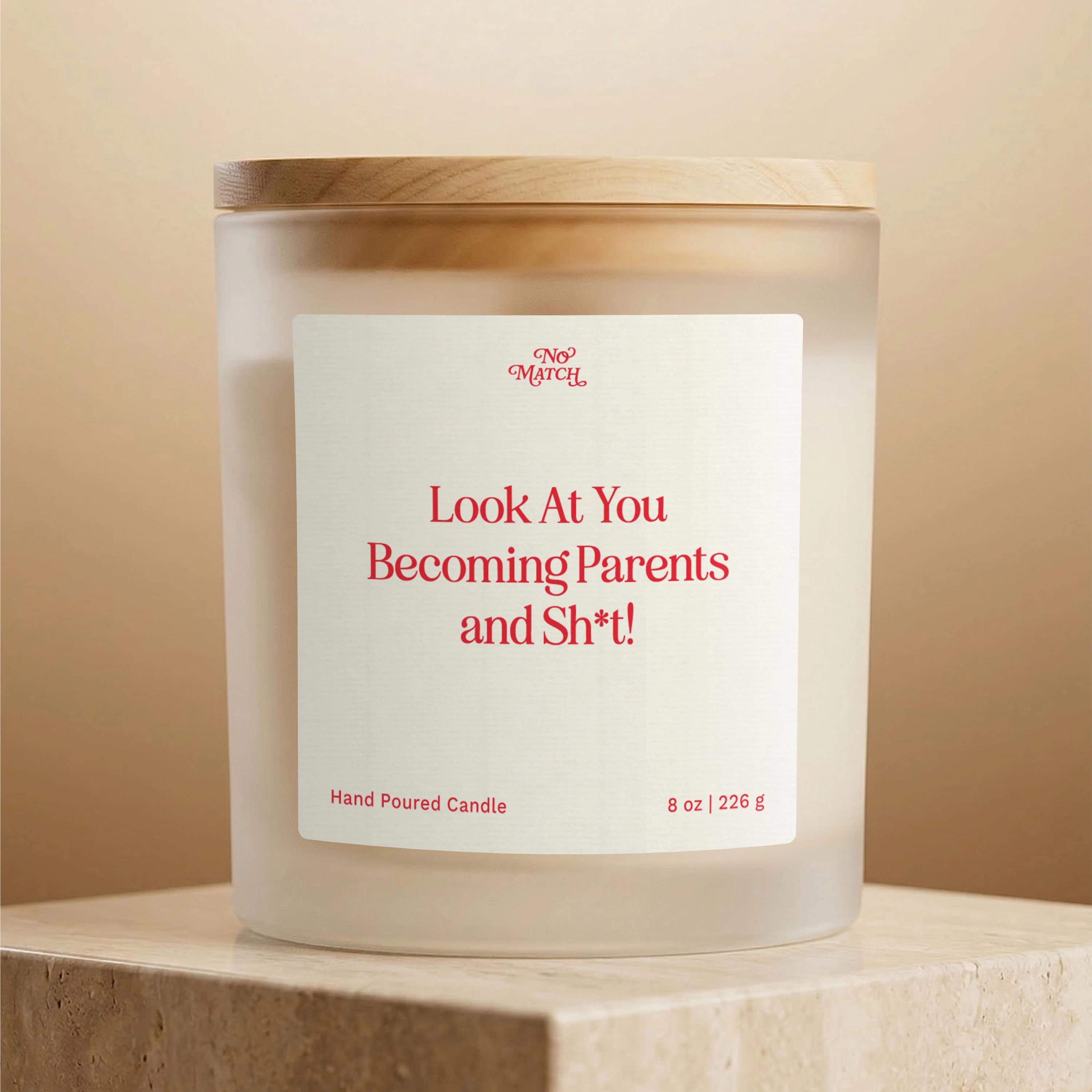 Handmade Candle, Look at You Becoming Parents, Baby Shower Gift, Future Parents Gift, Pregnancy Basket, Expecting Parents, New Parents