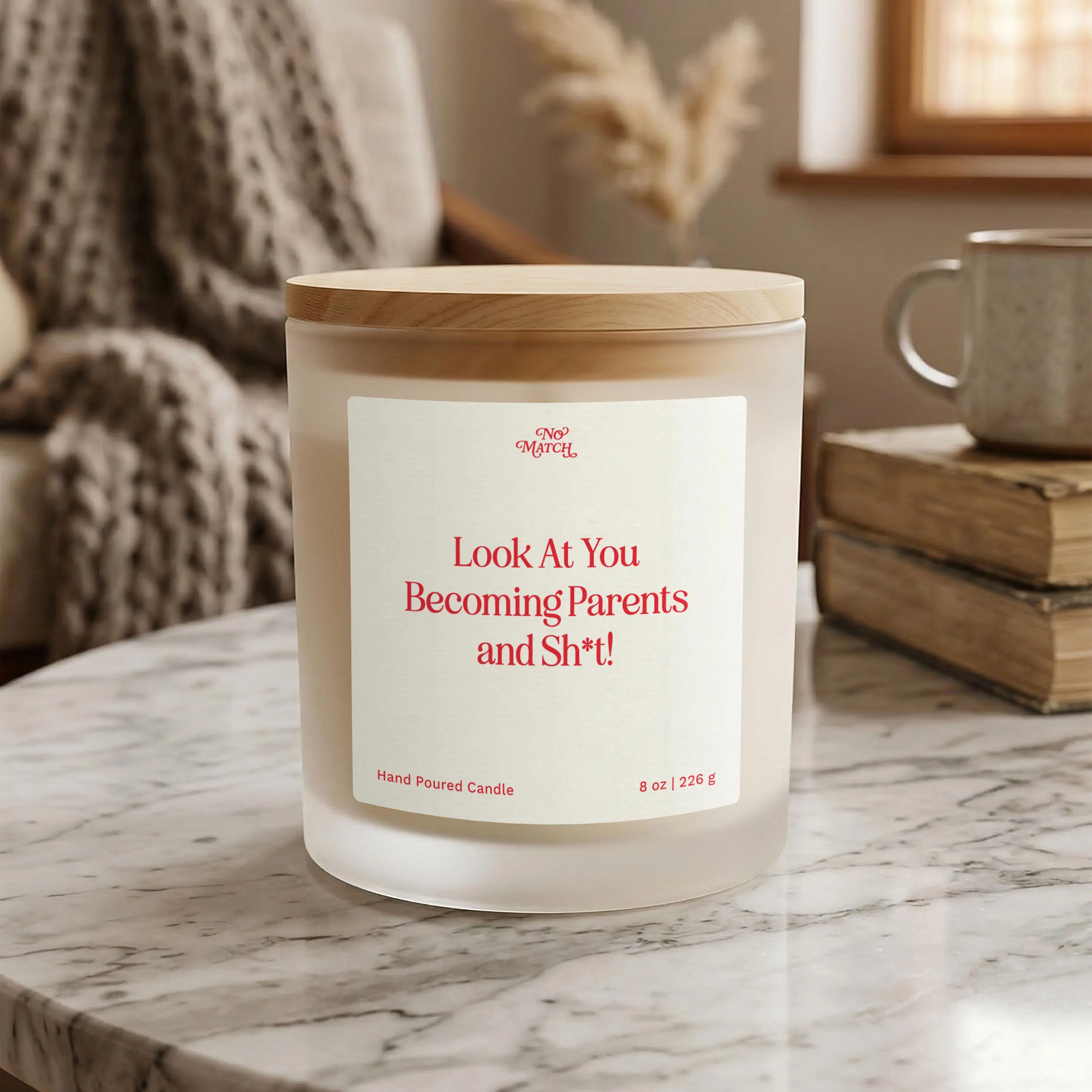 Handmade Candle, Look at You Becoming Parents, Baby Shower Gift, Future Parents Gift, Pregnancy Basket, Expecting Parents, New Parents - image 4
