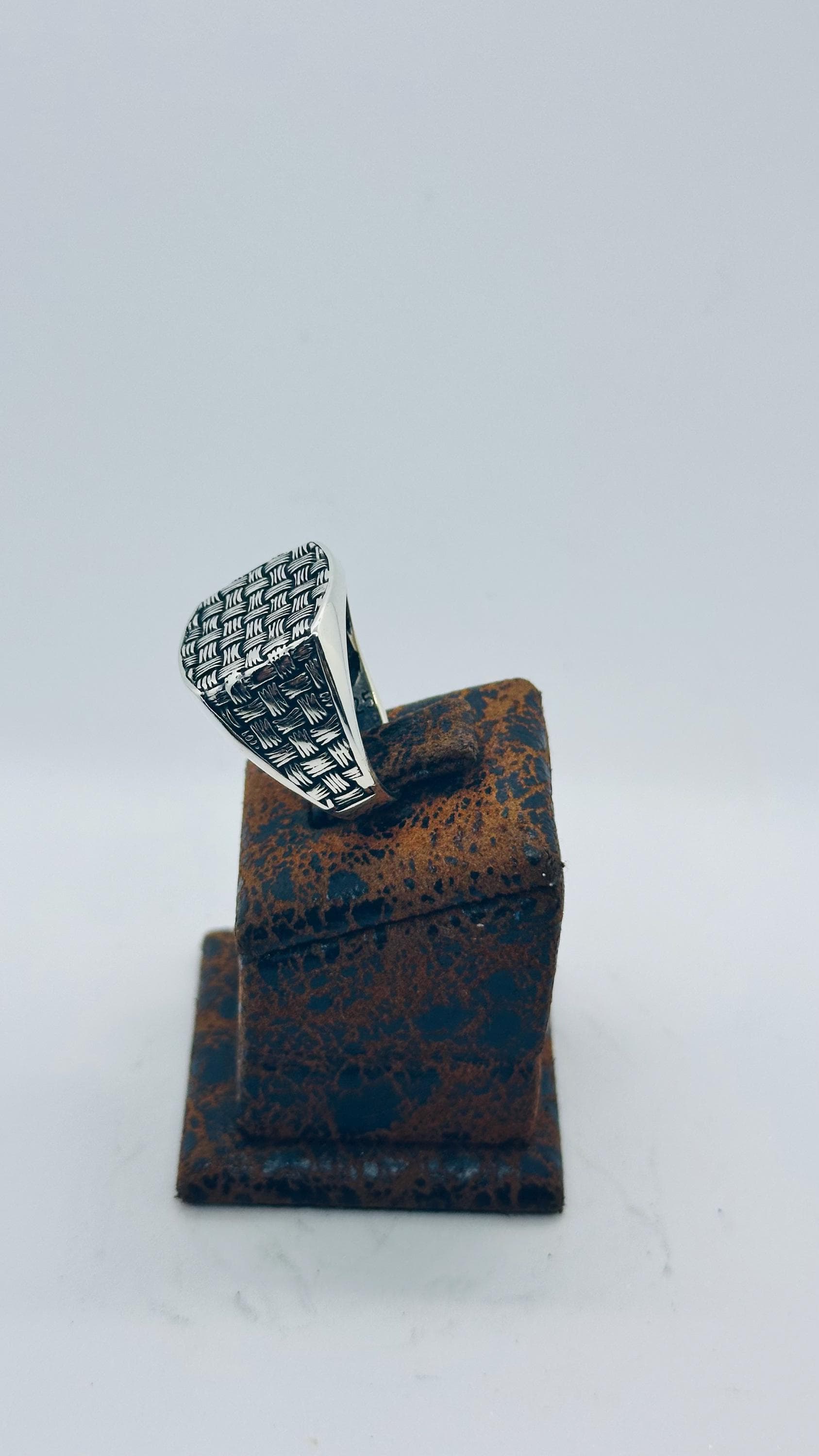 Sterling Silver Men's Woven Ring, Handmade Band,Fathers Day Gift - image 5