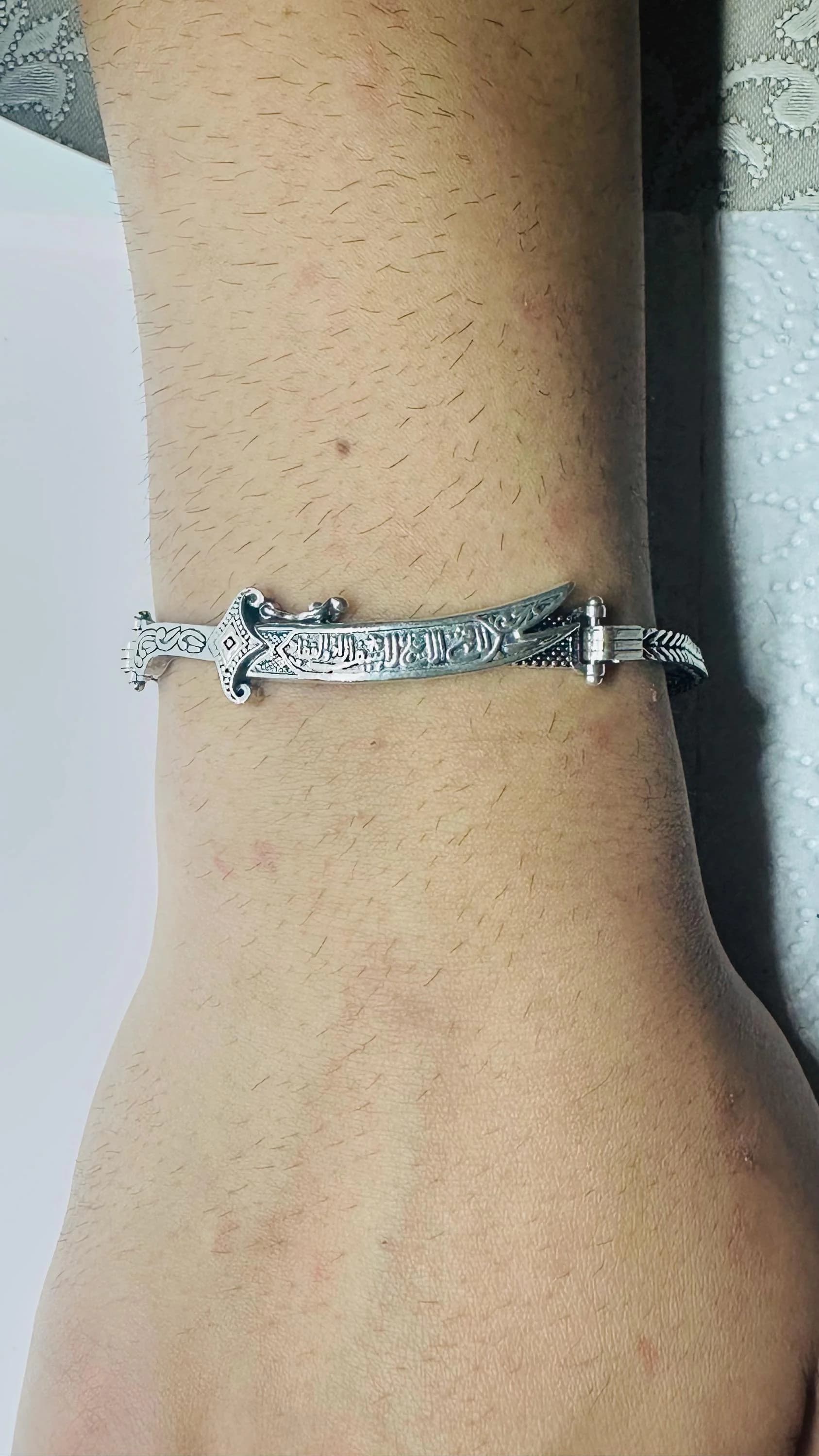 Men’s Zulfikar Sword Silver Bracelet – Islamic Gift, Fathers Day Gift