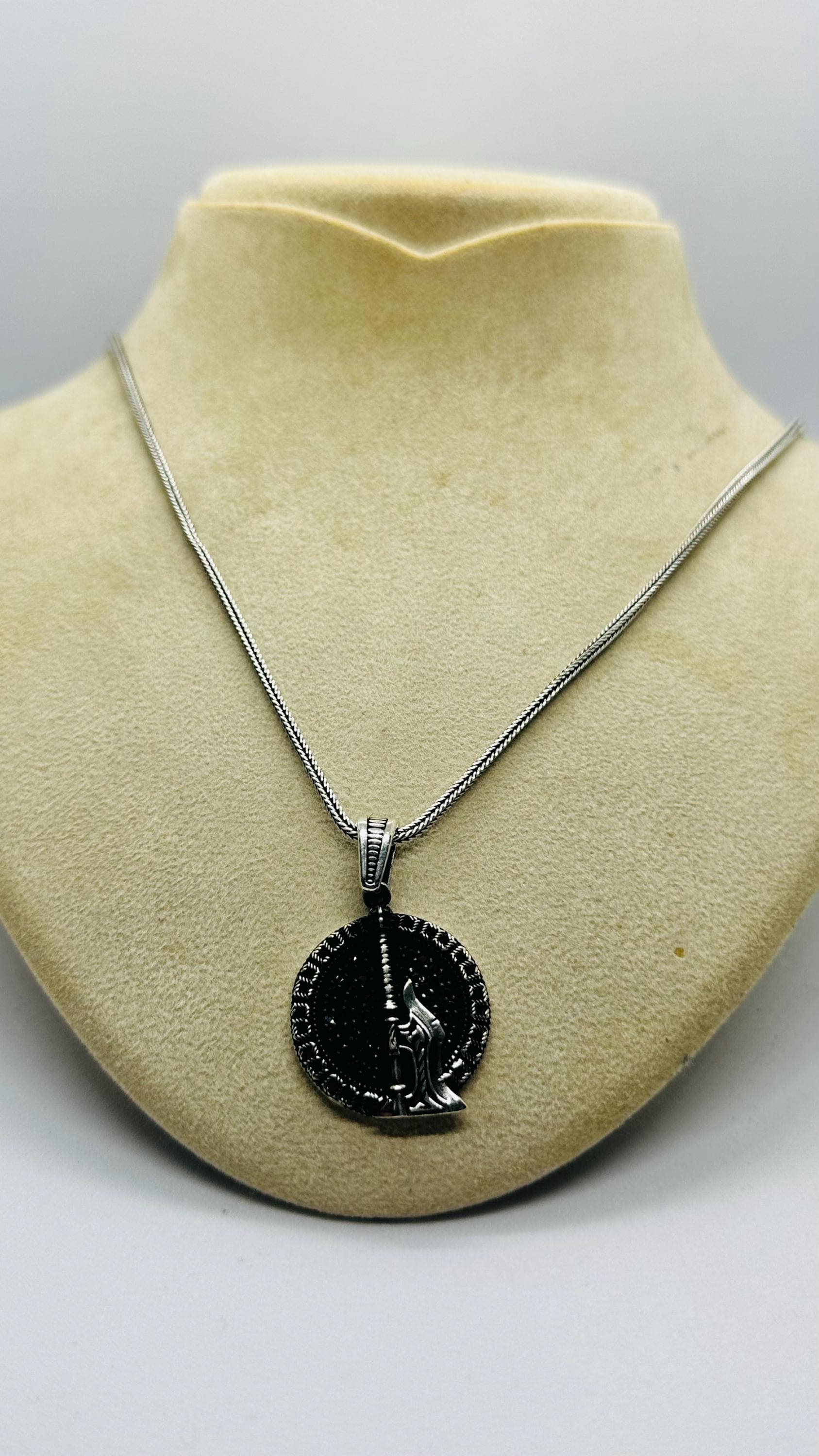 925 Sterling Silver Wolf Necklace for Men, Howling Wolf Pendant, Viking Gothic Jewelry - image 4