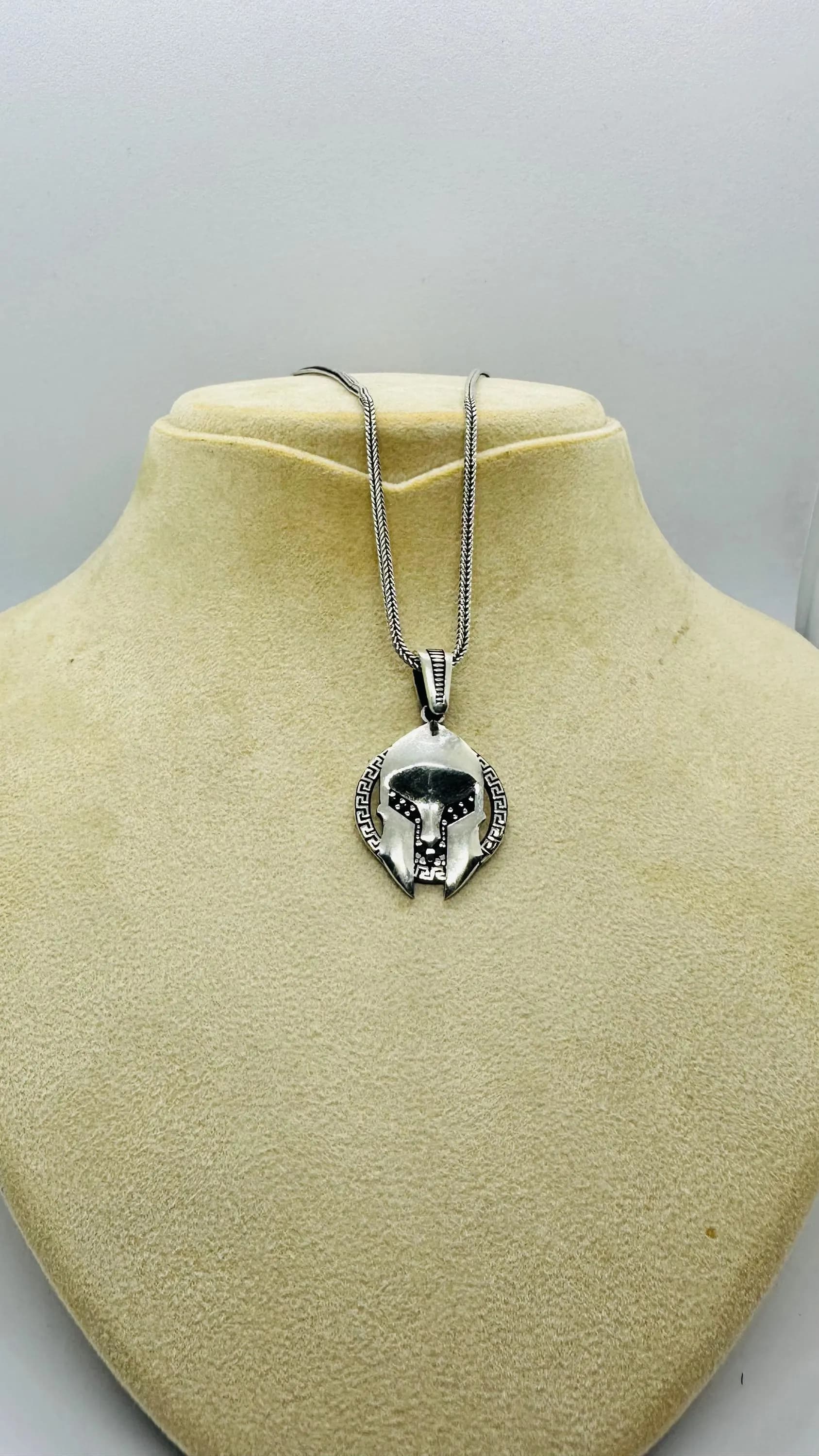 Fathers Day Gift Necklace, Sterling Silver Warrior Gift Pendant