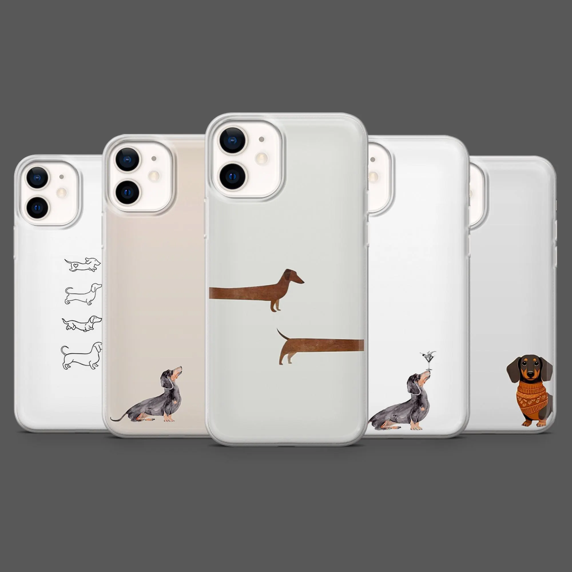 Dachshund Phone Case Sausage Dog Wiener Dog Cover for iPhone 17Pro, 16, 15, 14, 13, 12,Samsung S25, S24, S23Fe,S22, A17,A26,A56, Pixel 10, 9
