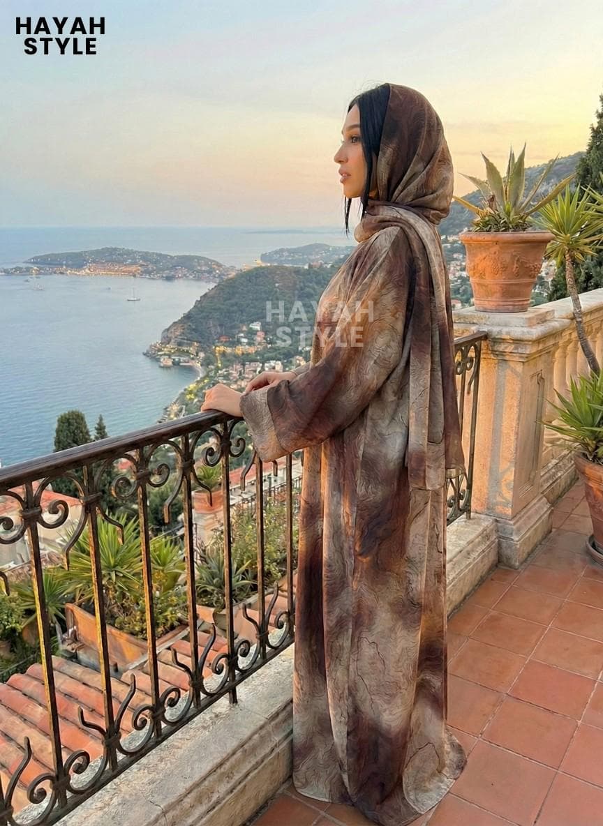 Open Abaya With Hijab: Islamic Clothing, Modest Fashion, Set 2 Piece - image 3