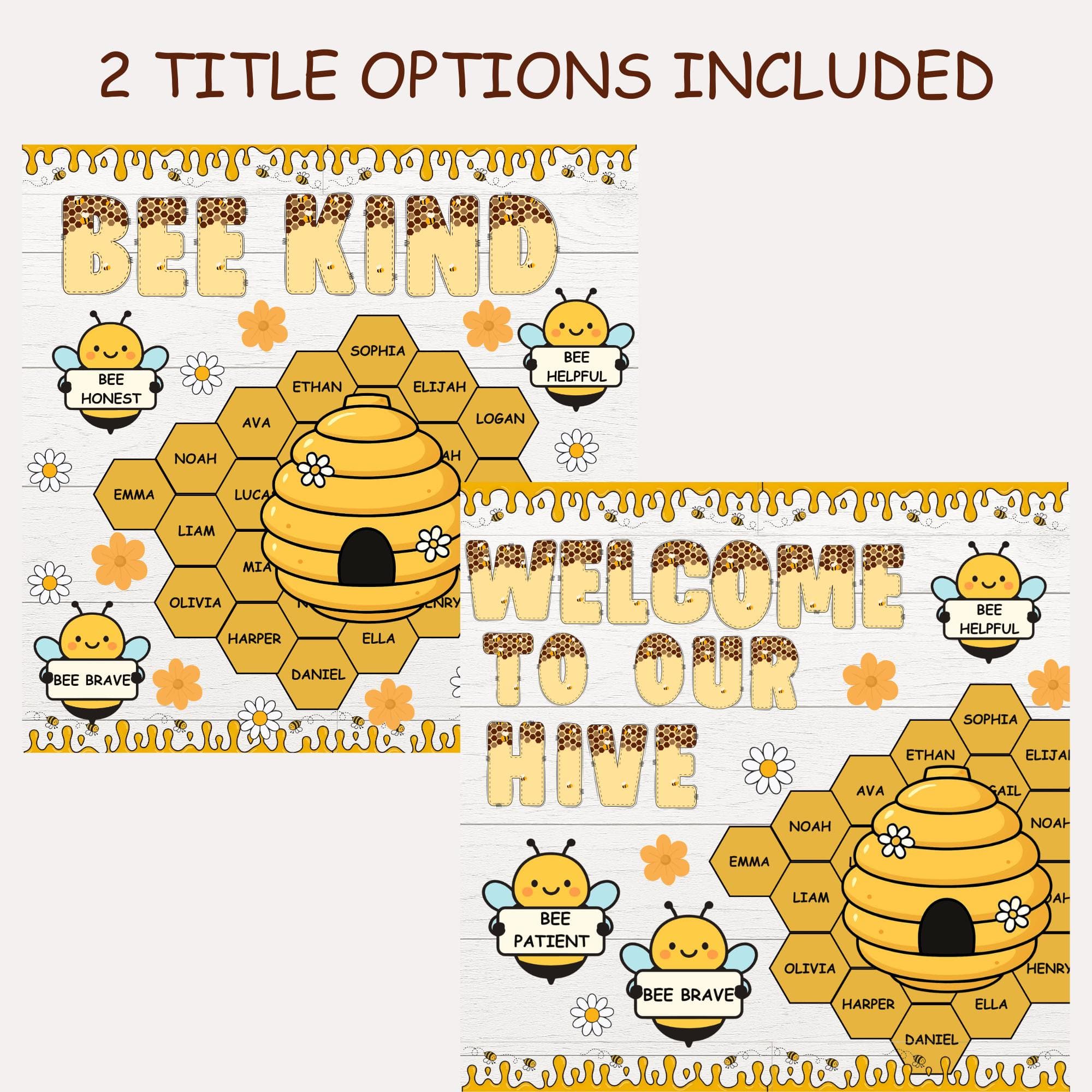 Bee Kind Bulletin Board Kit, kindness SEL Bulletin Board, Welcome To Our Hive Back To School Decor, Spring Classroom Decor, April Door Decor - image 3