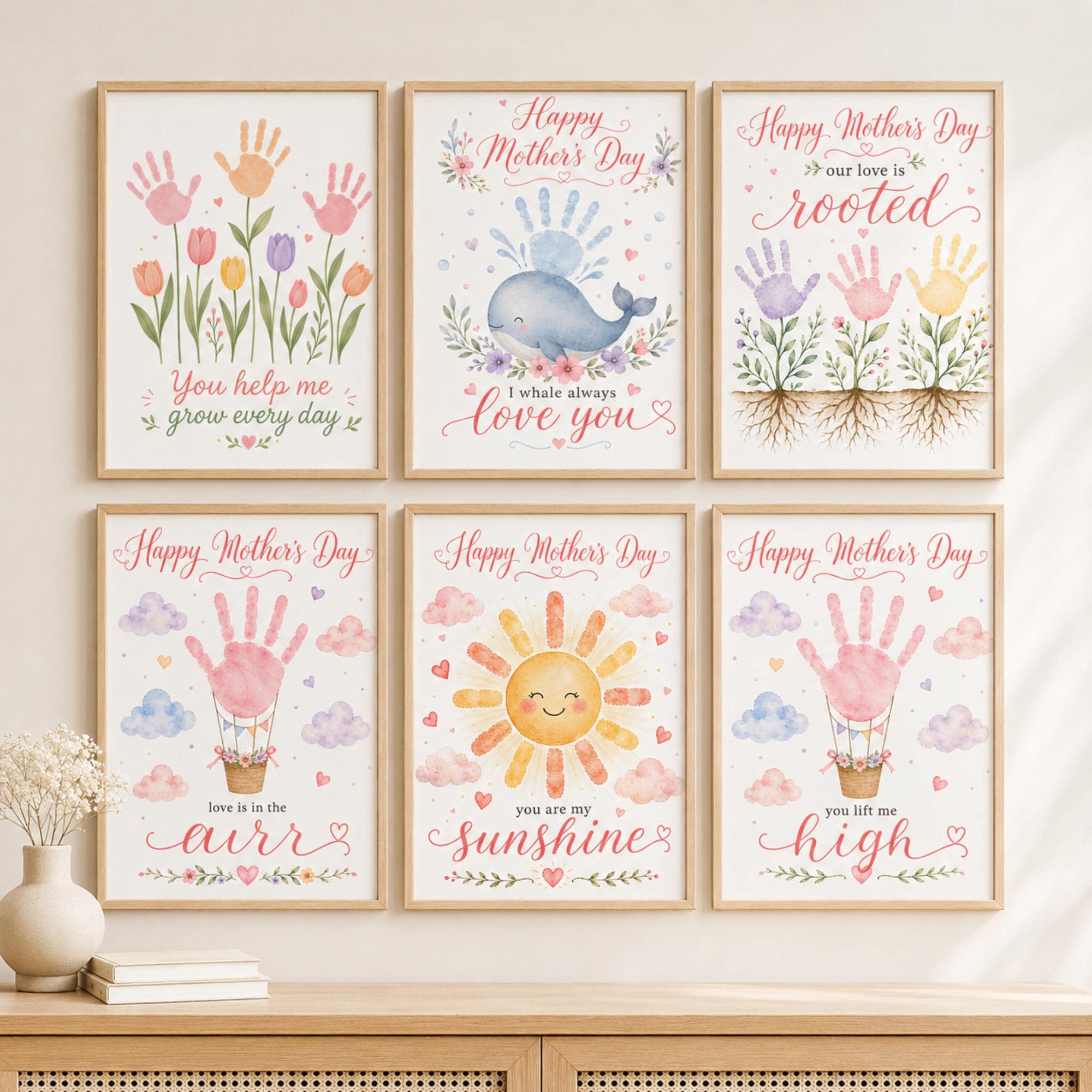 Mother’s Day Handprint Craft Printable Bundle | 20 Kids Keepsake Posters | Preschool Toddler Activity | DIY Gift for Mom | Classroom Craft - image 5