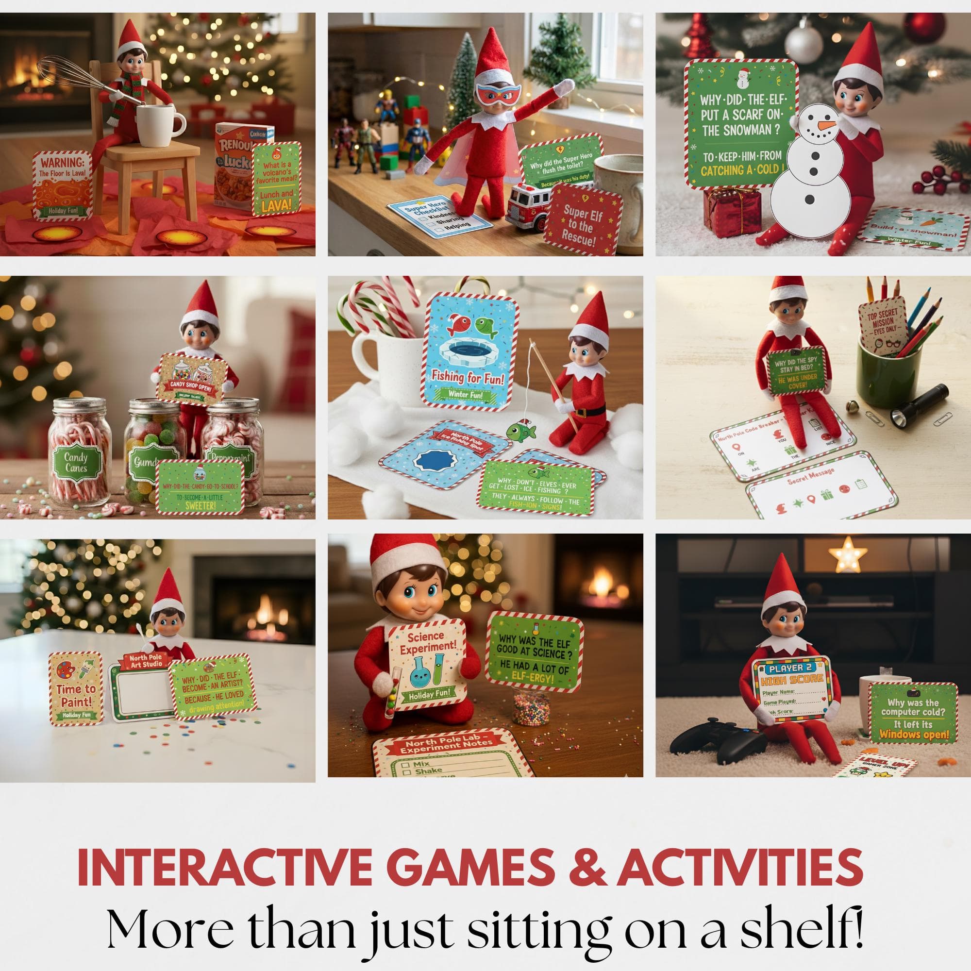 Ultimate Elf Kit Printable | 30 Days of Props & Scenes | Editable Arrival and Goodbye Letters | Elf Adoption Certificate|Printable Elf Props - image 5