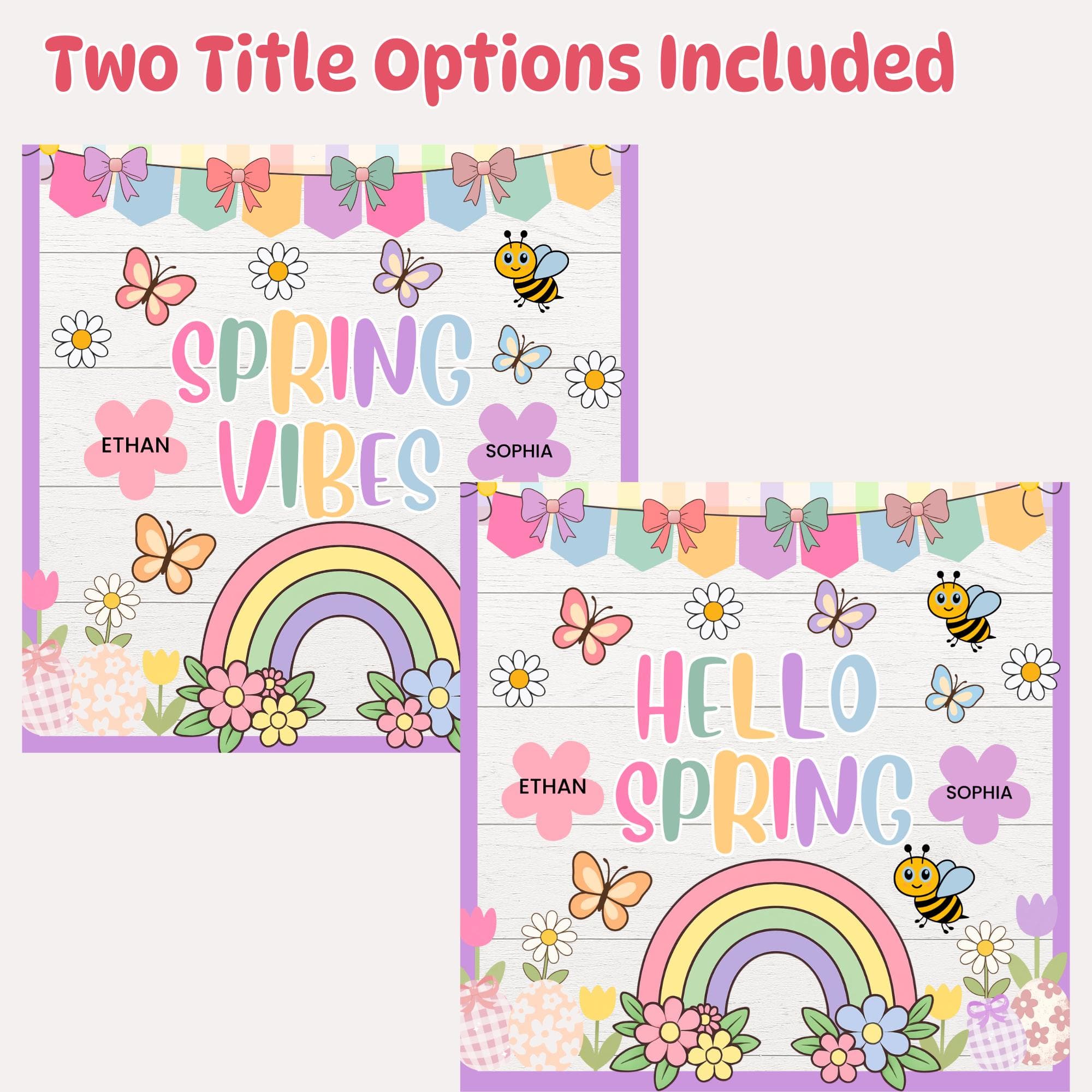 Spring Bulletin Board Kit | Spring Classroom Decor | Hello Spring | March April Classroom Decor | Printable Classroom Bulletin Board - image 3