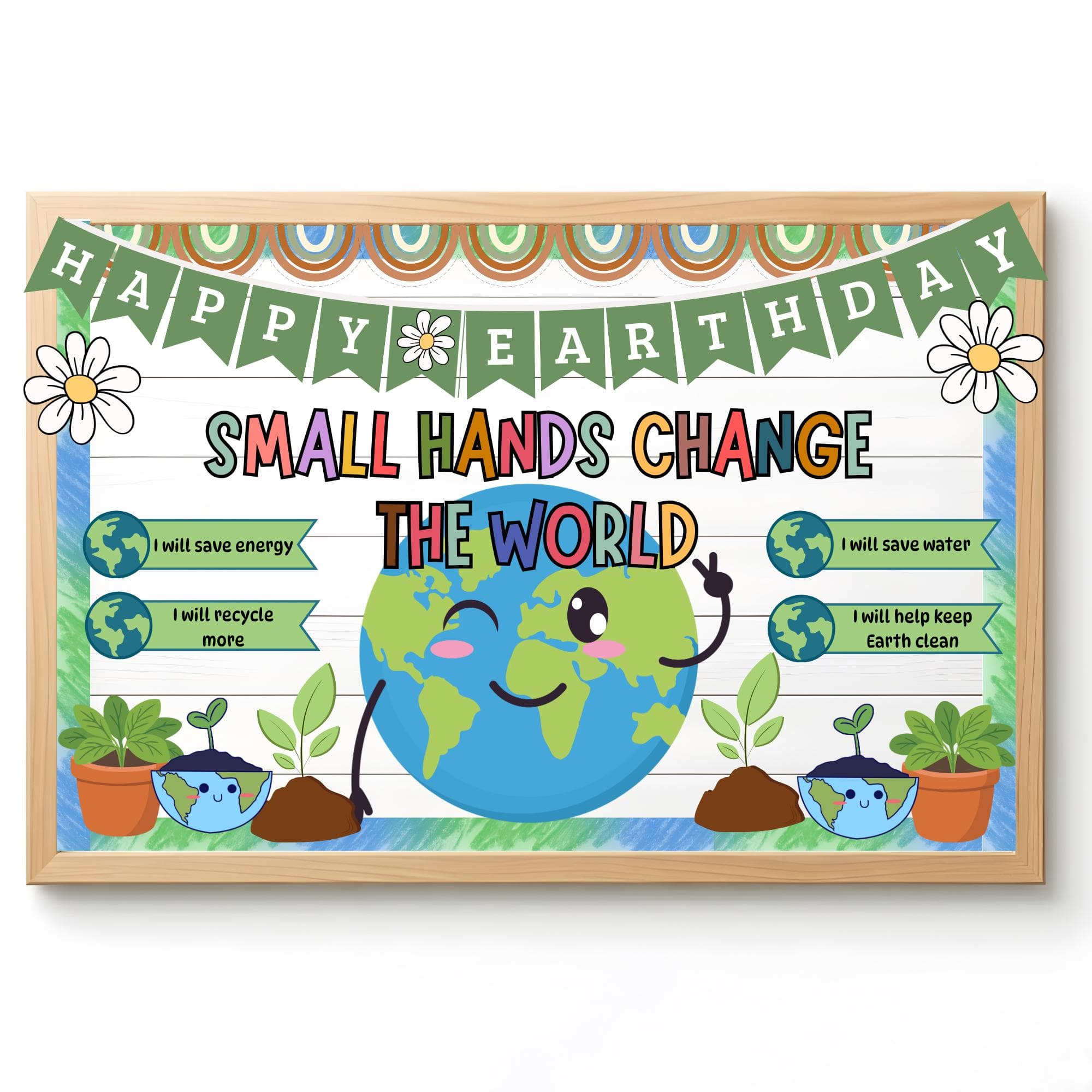 Earth Day Bulletin Board Kit, Our Power Our Planet Classroom Decor, April Door Display, Spring Bulletin Board, Recycle Theme Classroom Decor - image 5