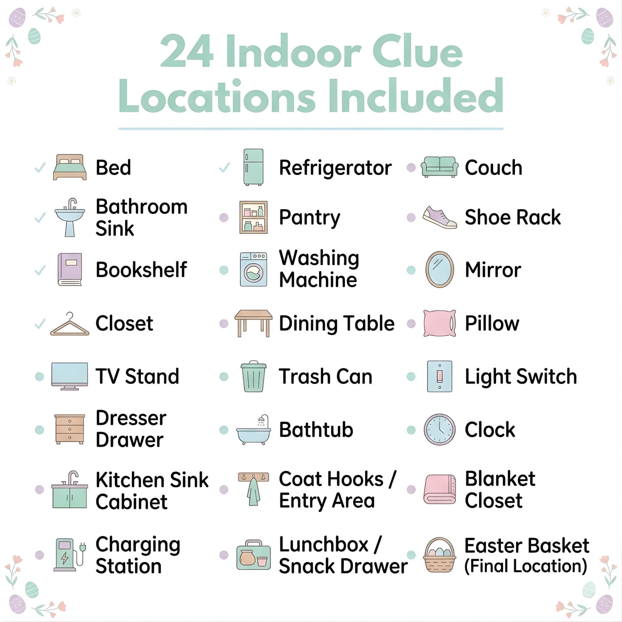 Easter Treasure Hunt Clues Printable | Indoor Outdoor Easter Scavenger Hunt for Kids | Easter Egg Hunt | Kids Treasure | Hunt Easter Clues - image 5