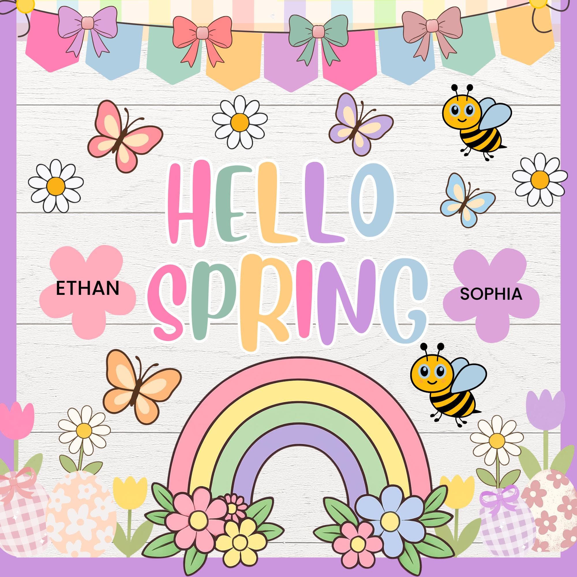 Spring Bulletin Board Kit | Spring Classroom Decor | Hello Spring | March April Classroom Decor | Printable Classroom Bulletin Board - image 5