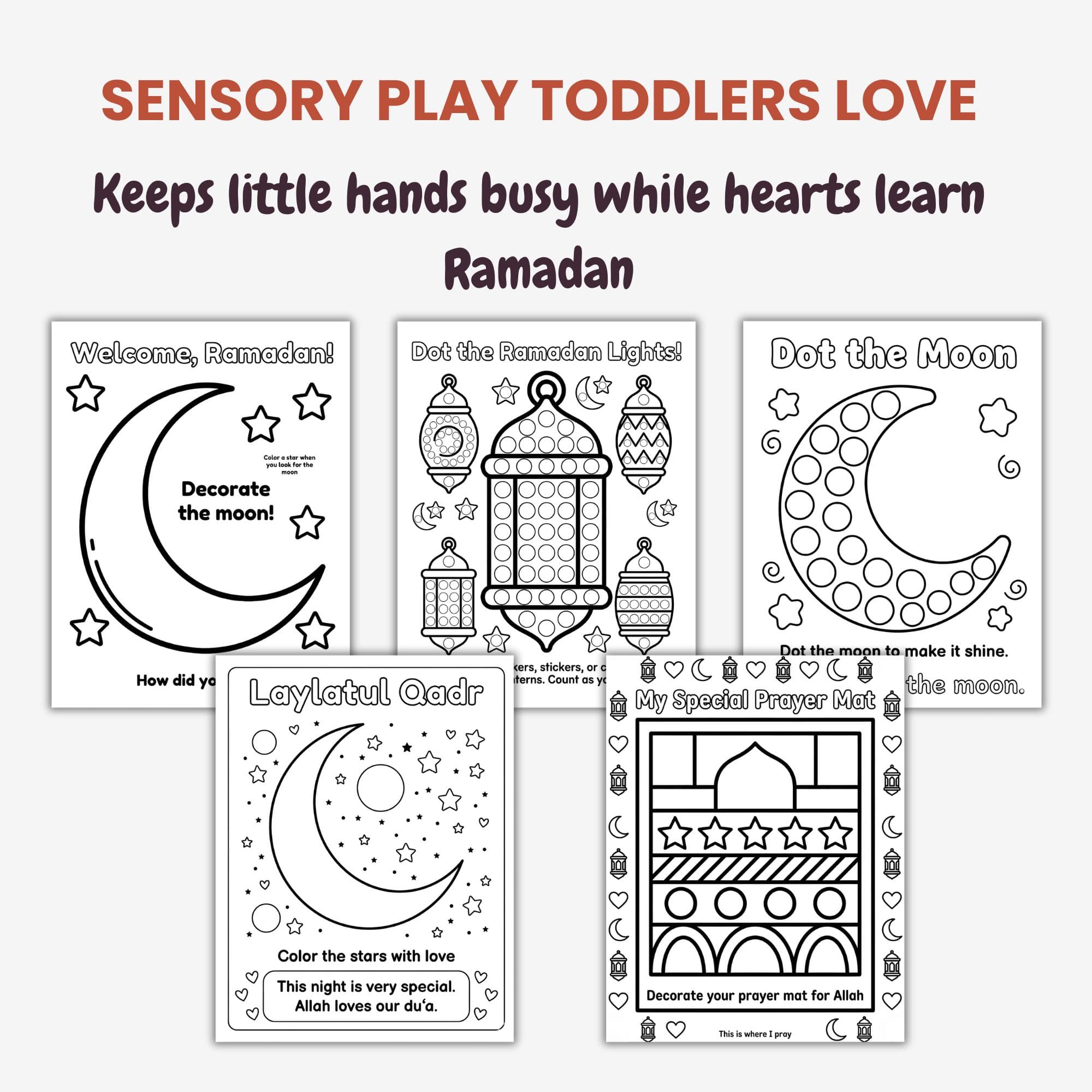 My First Ramadan Activity Book | Toddler Ramadan Busy Book | Muslim Preschool Montessori Pack | Ramadan Kids Activities | Ramadan coloring - image 4