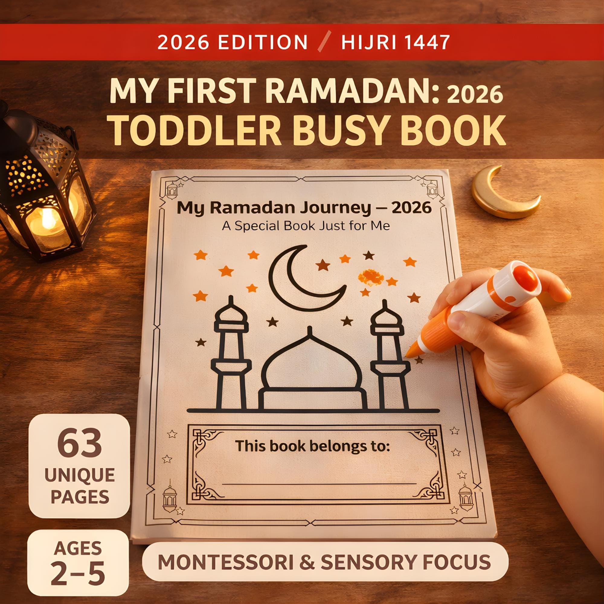 My First Ramadan Activity Book | Toddler Ramadan Busy Book | Muslim Preschool Montessori Pack | Ramadan Kids Activities | Ramadan coloring