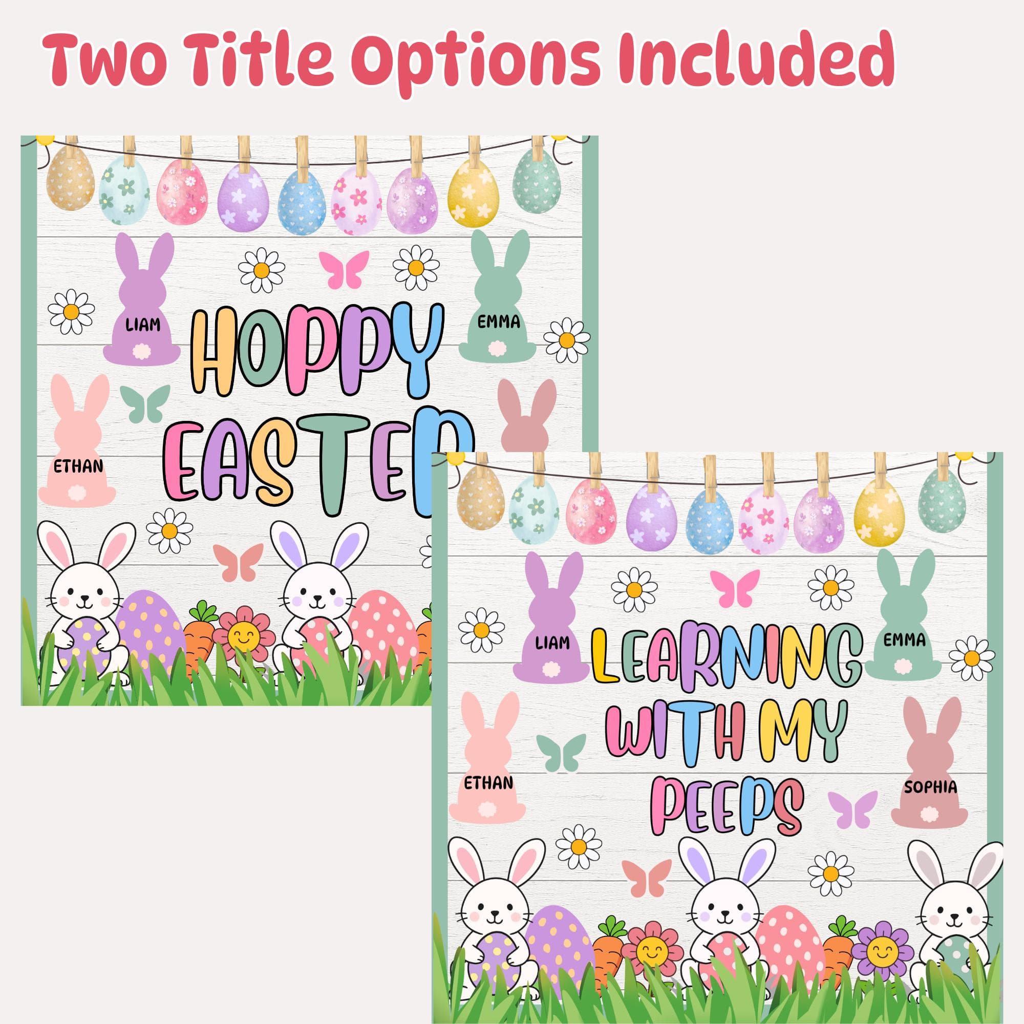 Easter Bulletin Board Kit | Printable March April Classroom Decor | Spring Classroom Decor | Spring Bulletin Board | Editable Student Names - image 3