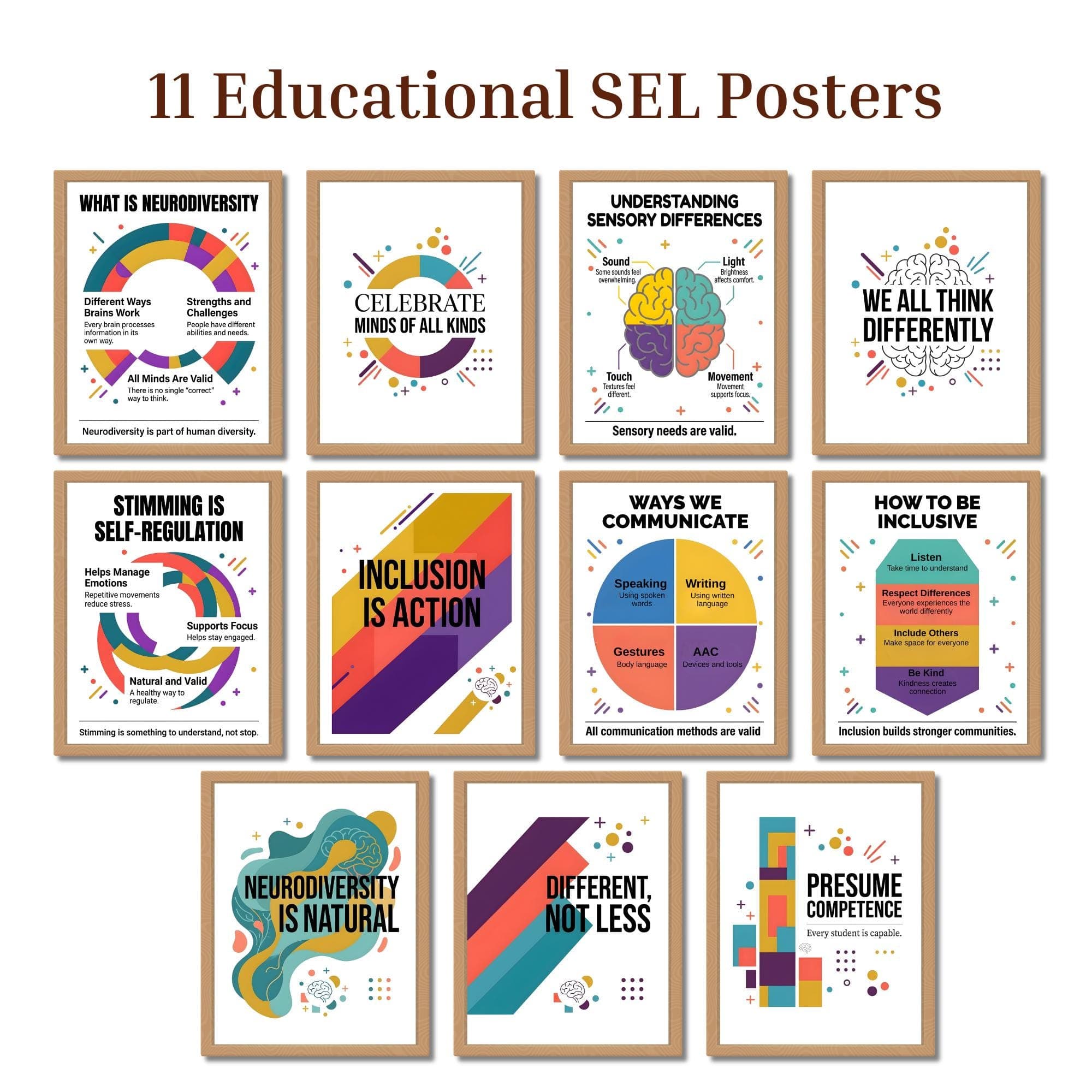 Neurodiversity Poster Bundle 2026, SEL Classroom Decor Set, 20 Inspiring Role Model Biographies, ADHD Autism Awareness Art, Bulletin Board - image 4