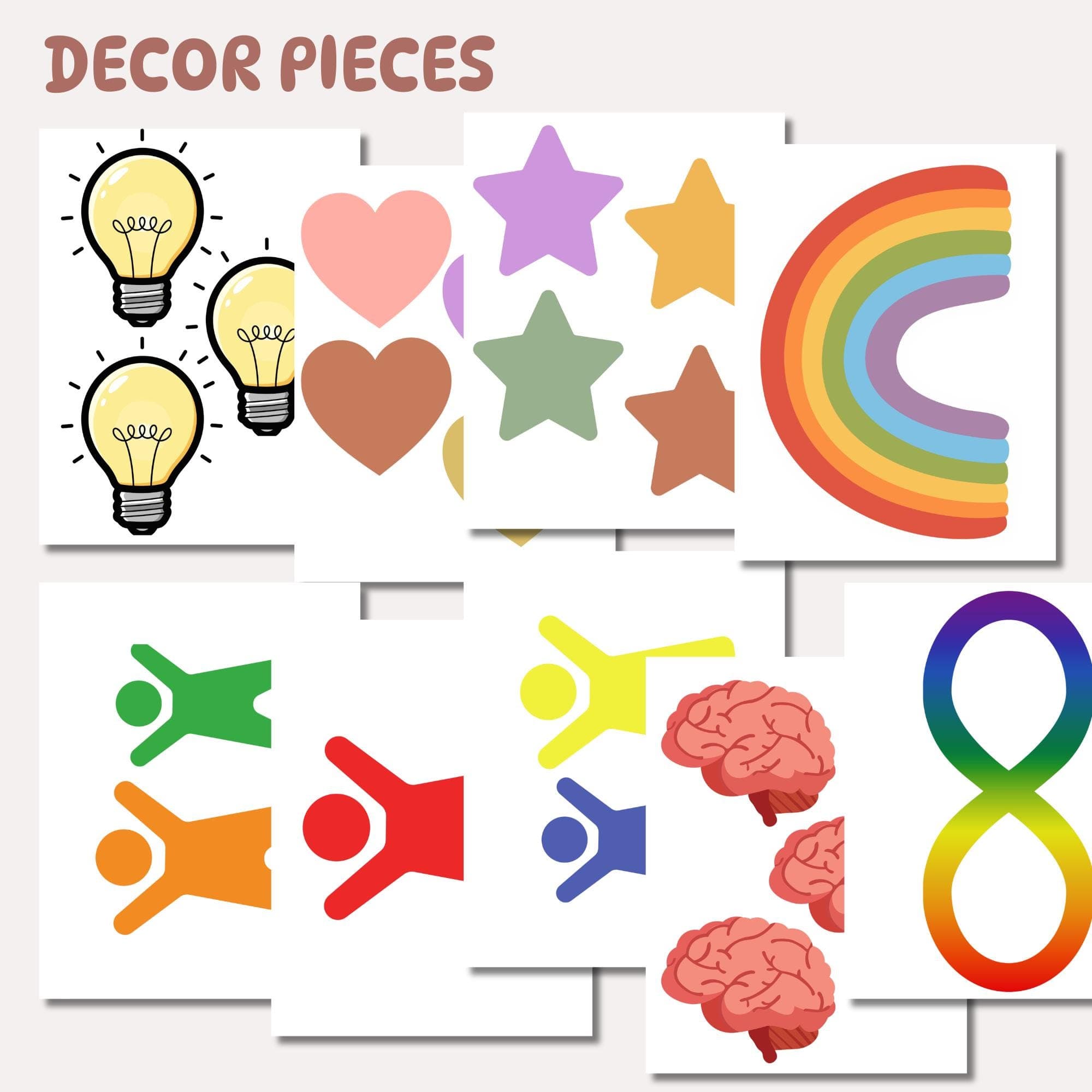 Autism Acceptance Bulletin Board Kit, Celebrate Minds of All Kinds, Neurodiversity Classroom Decor, April Autism Spectrum Awareness - image 5
